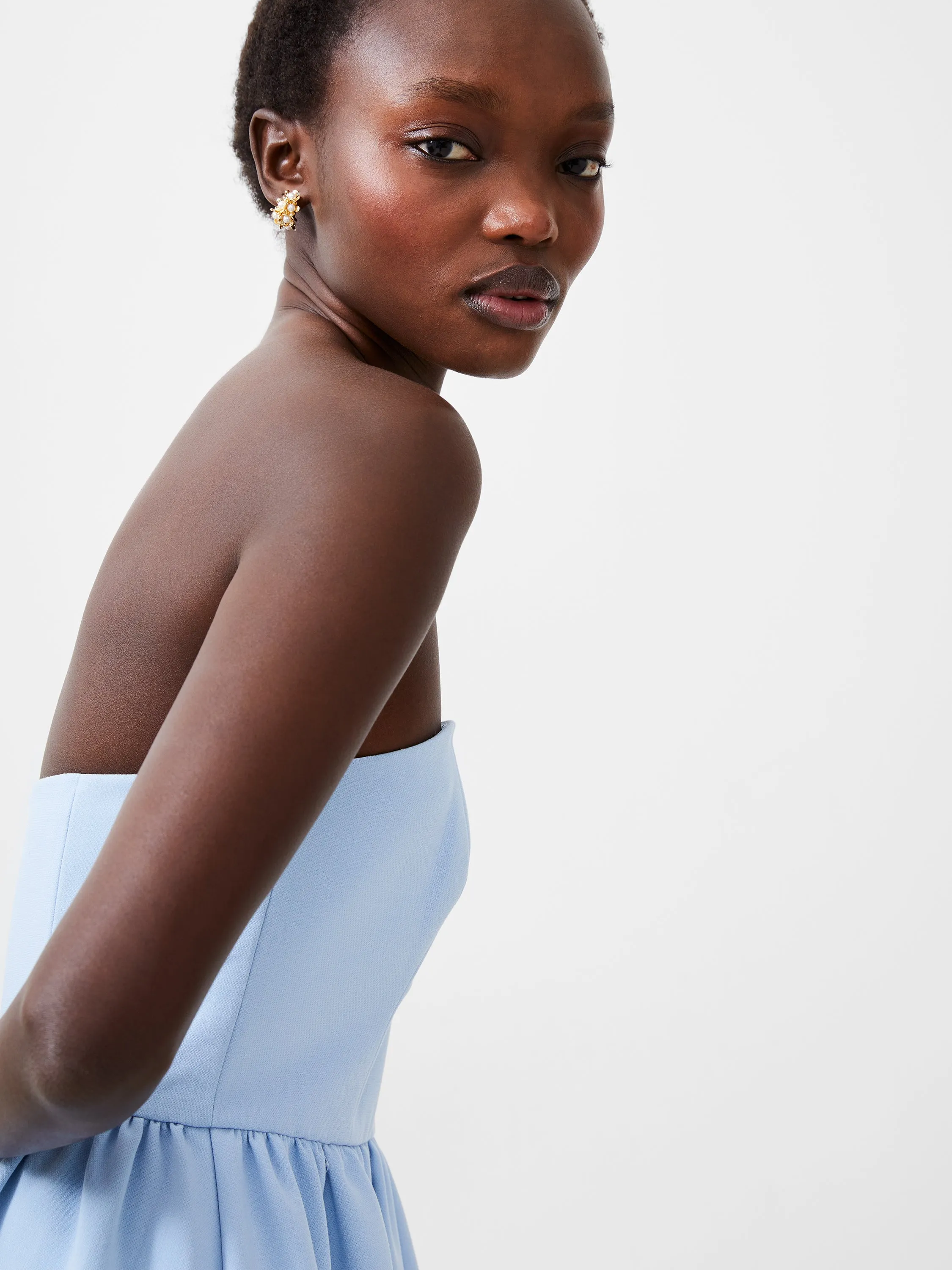 Whisper Strapless Peplum Dress Casual event outfit