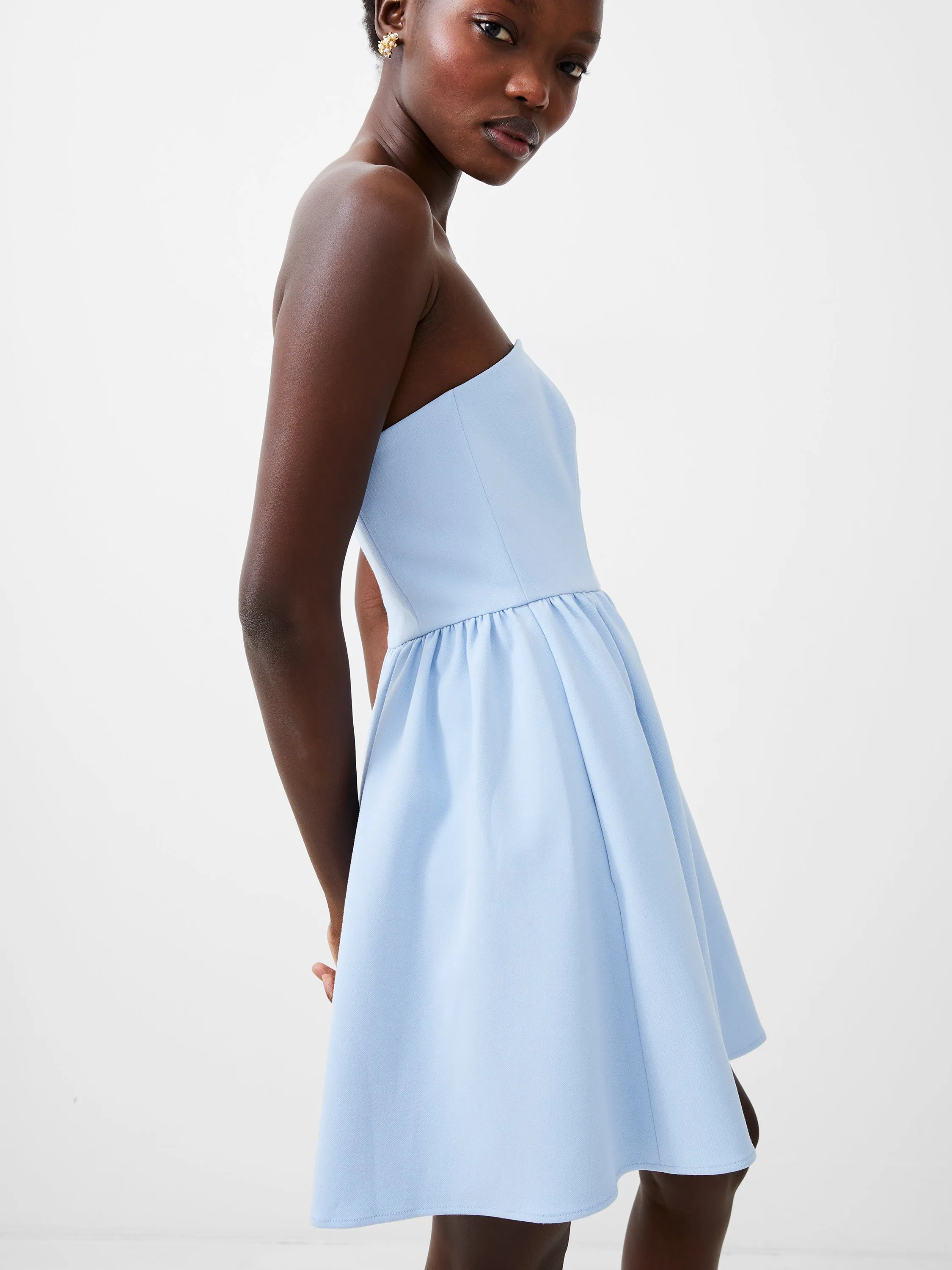 Smooth Look Whisper Strapless Peplum Dress