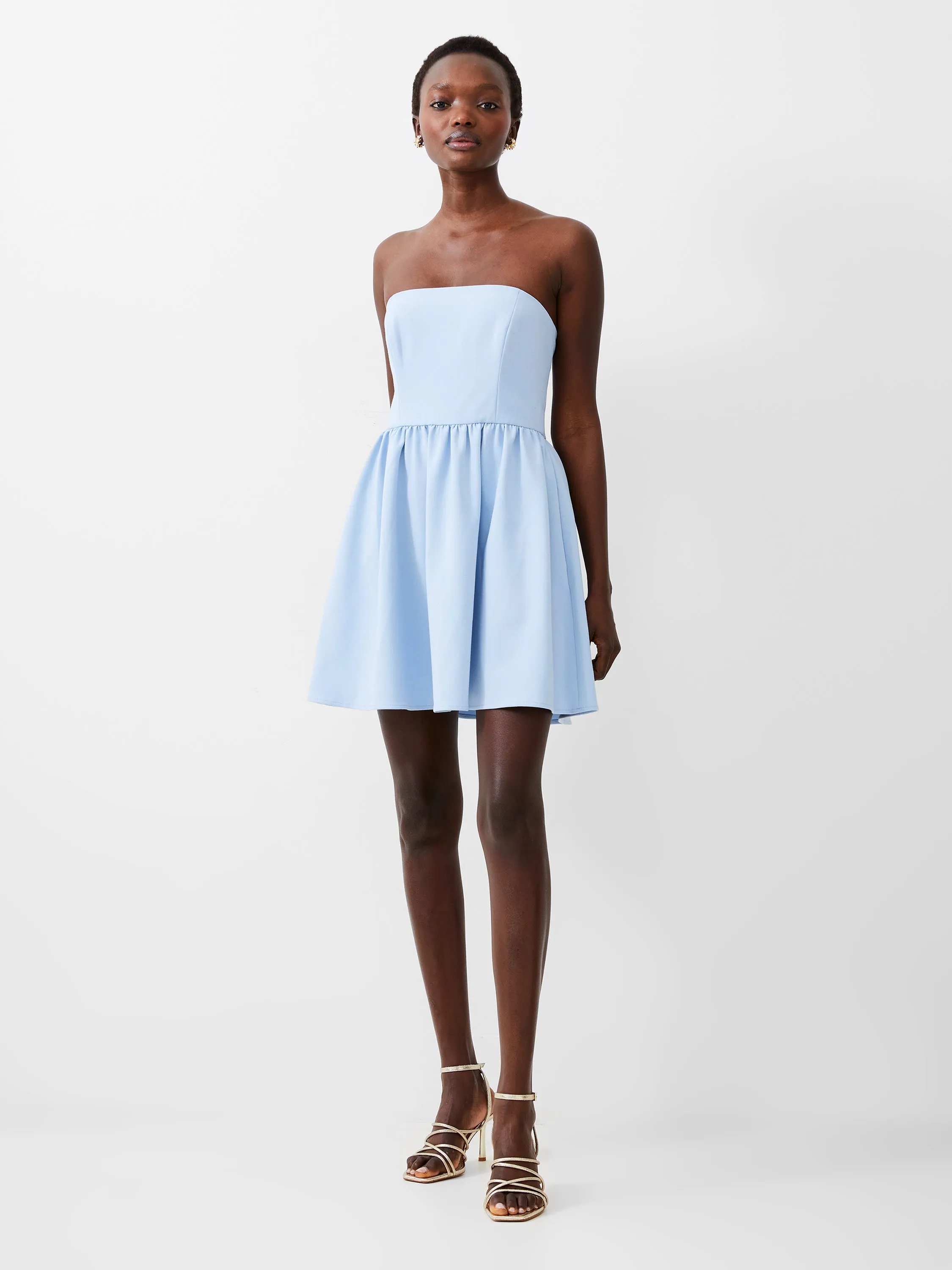 Whisper Strapless Peplum Dress Soft and Light Feminine Details
