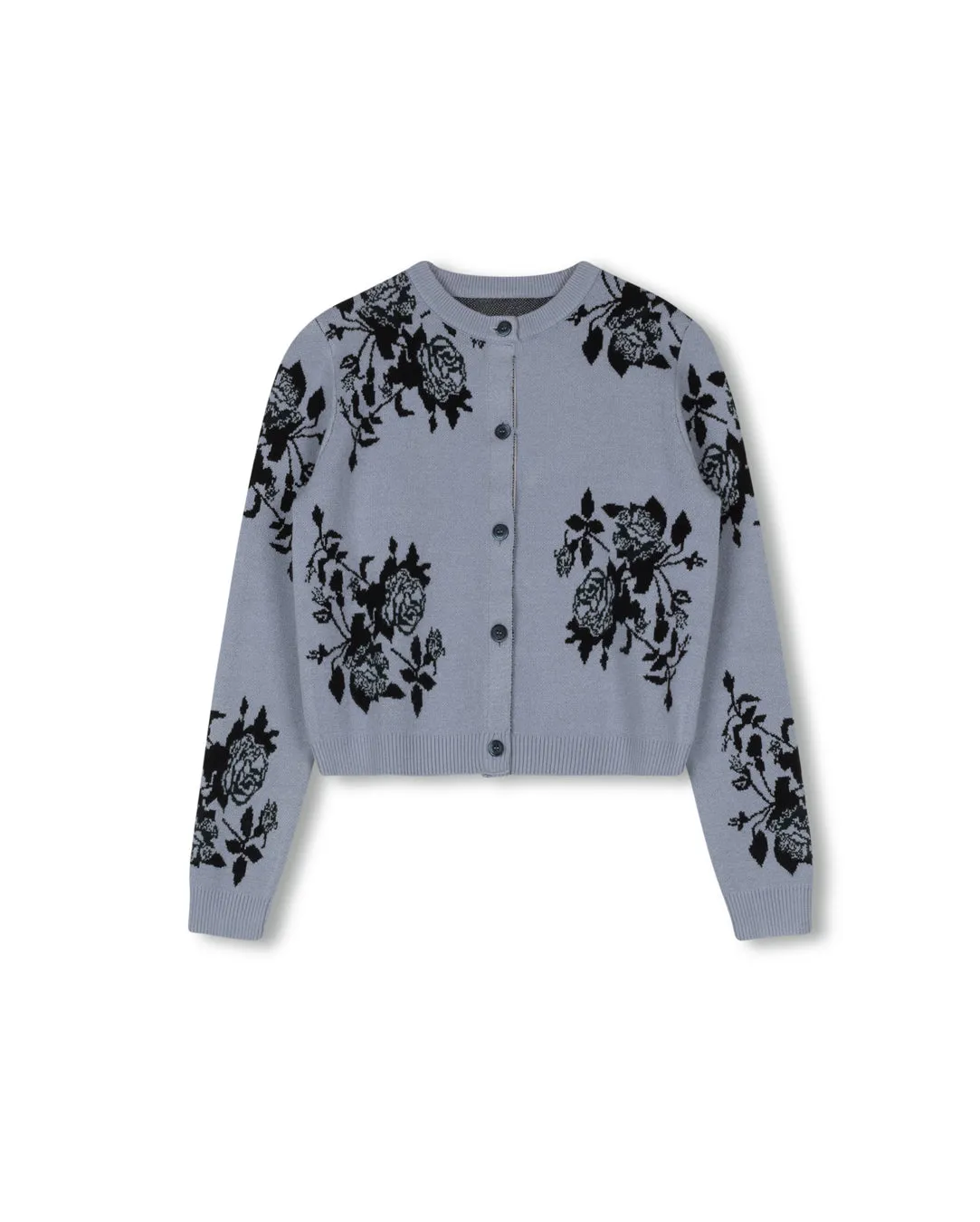 Caban Floral Knit Cardigan Warm Outfit