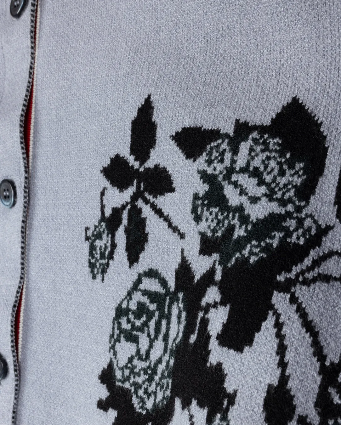 Caban Floral Knit Cardigan Timeless Fashion