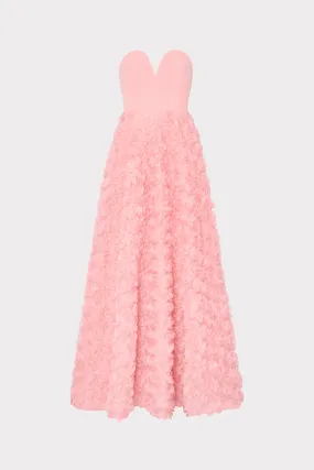 Easy Match Global Style Bell Mesh Rose Gown