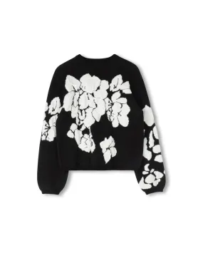 FLower Applique Sweater Winter Layer