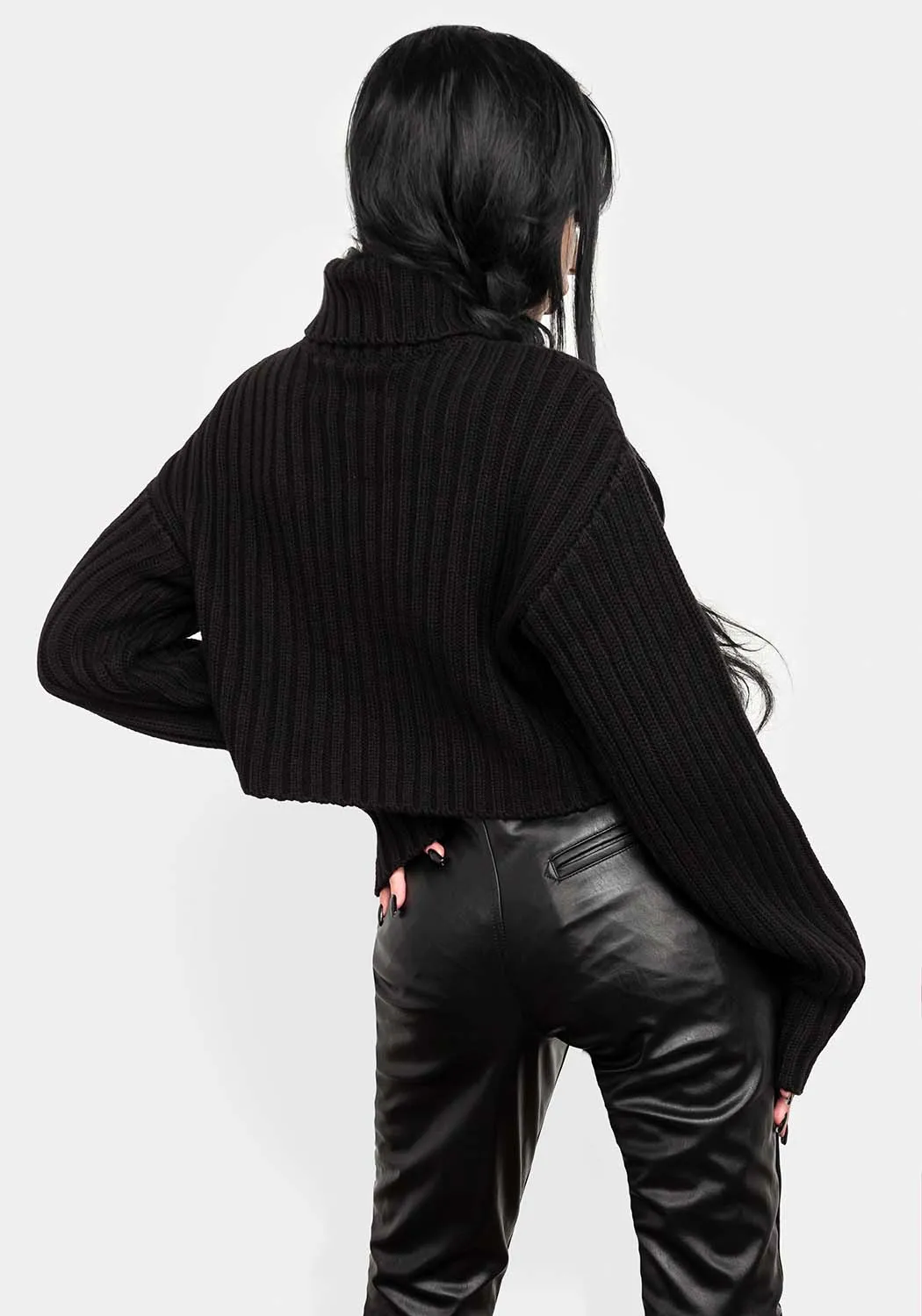 Fate Funnel-Neck Crop Jumper Modern Outfit Just Right