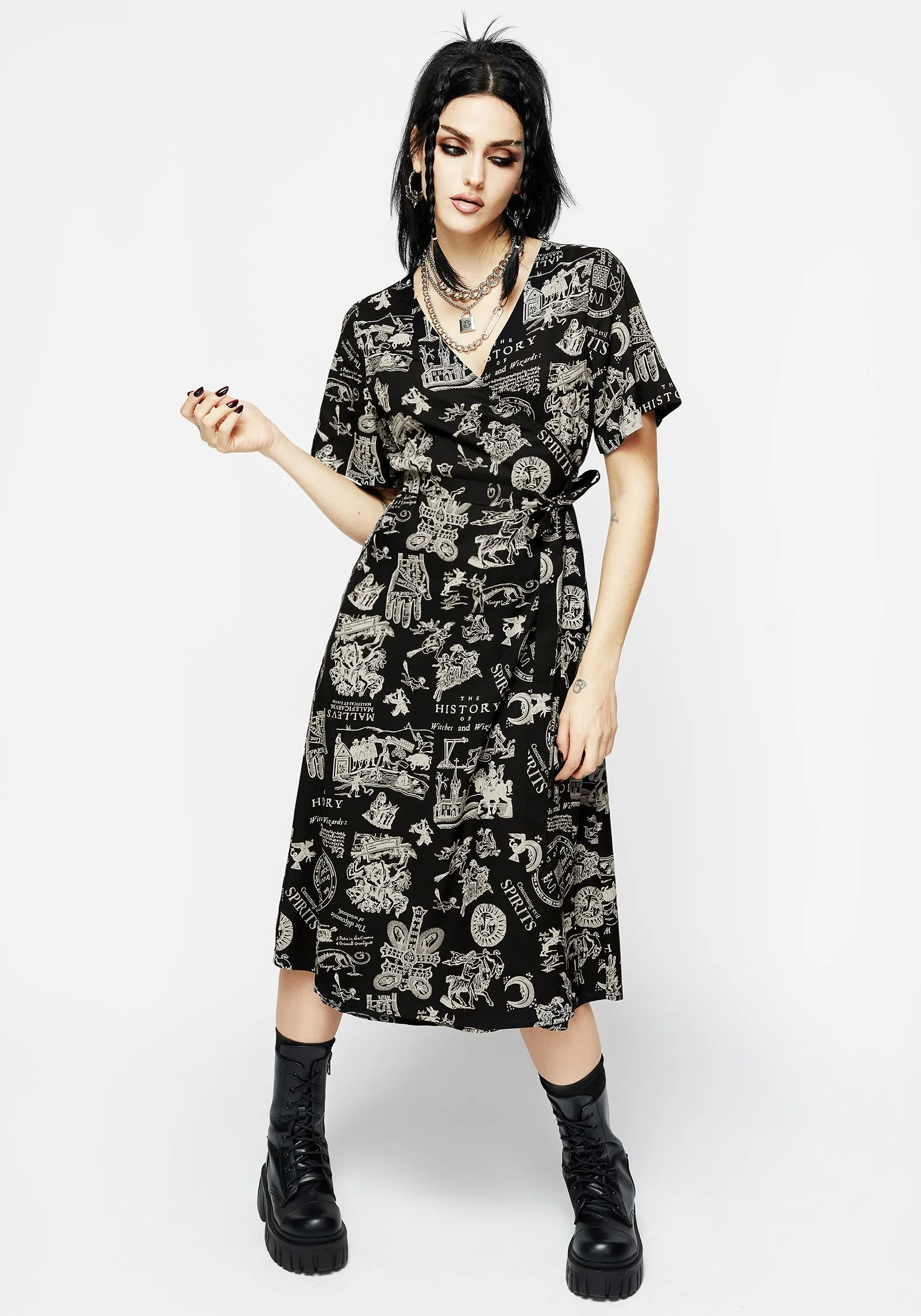 Heresy Wrap Midi Dress Comfortable Shape Light Wear