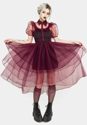 The simple silhouette of this dress makes it easy to style for both day and night wear Headhunter Frill Yoke Gown - Purple