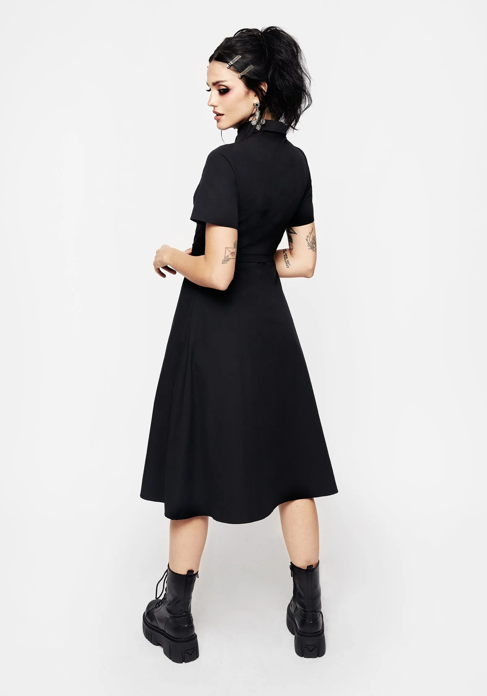 Fenrir Midi Shirt Dress Brass Light