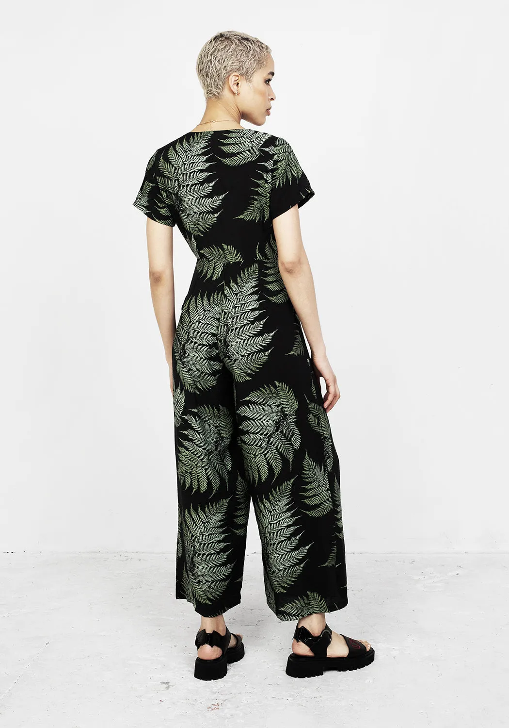 Stylish Indoor Fern Relaxed Jumpsuit