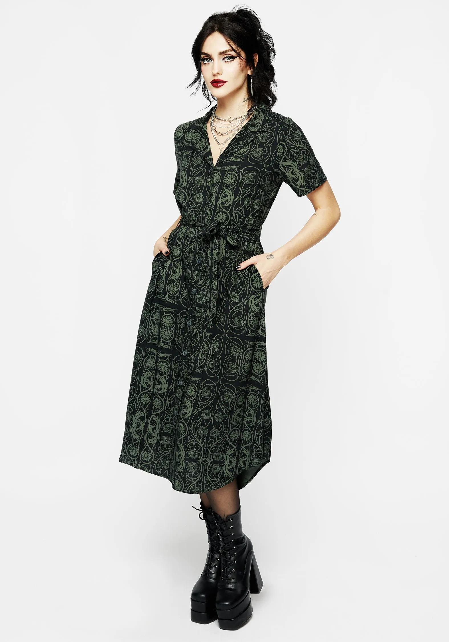 Fianna Midi Shirt Dress Soft Appearance