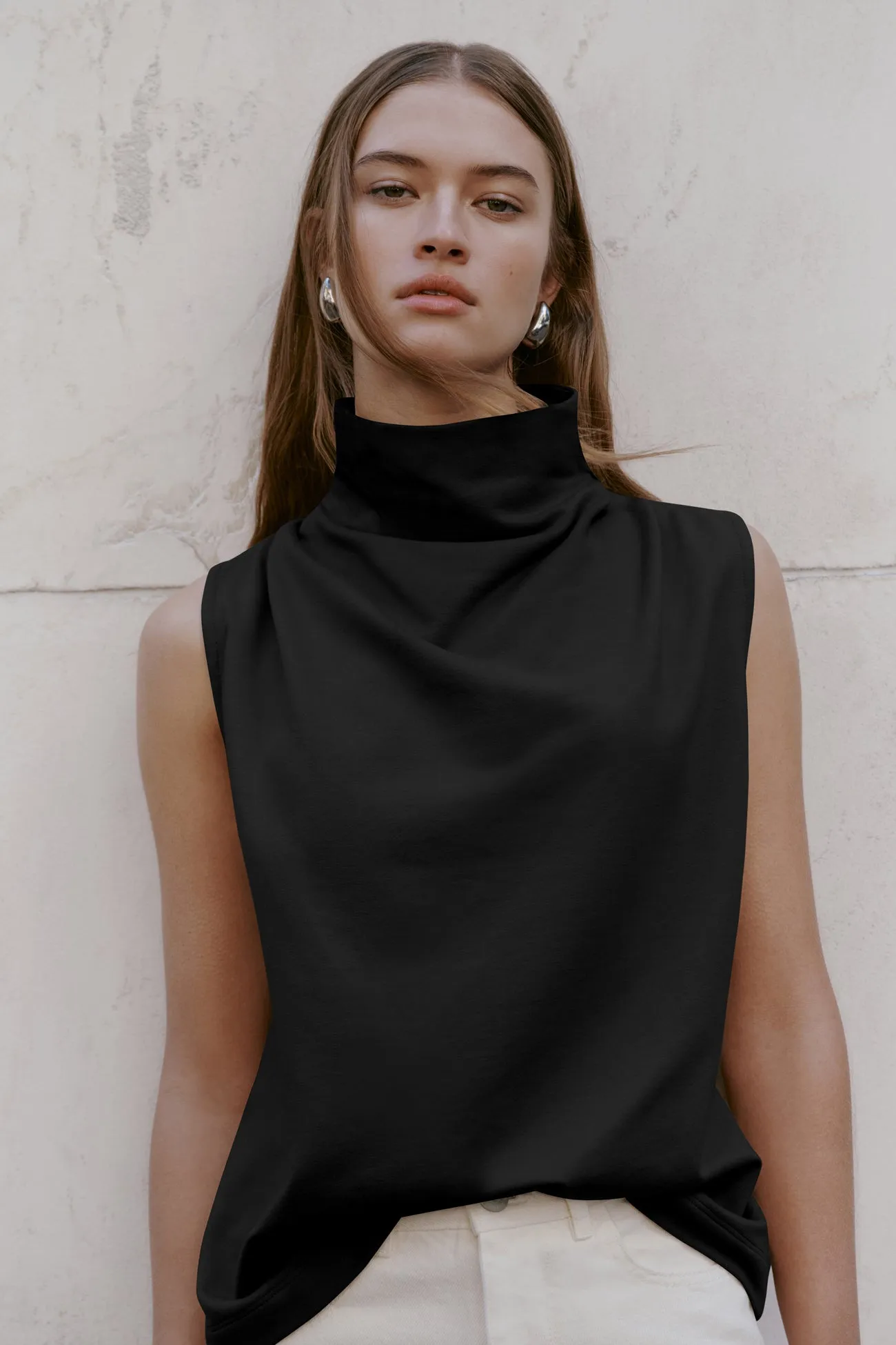 AntiPill Texture TaglessCollar Finch Top