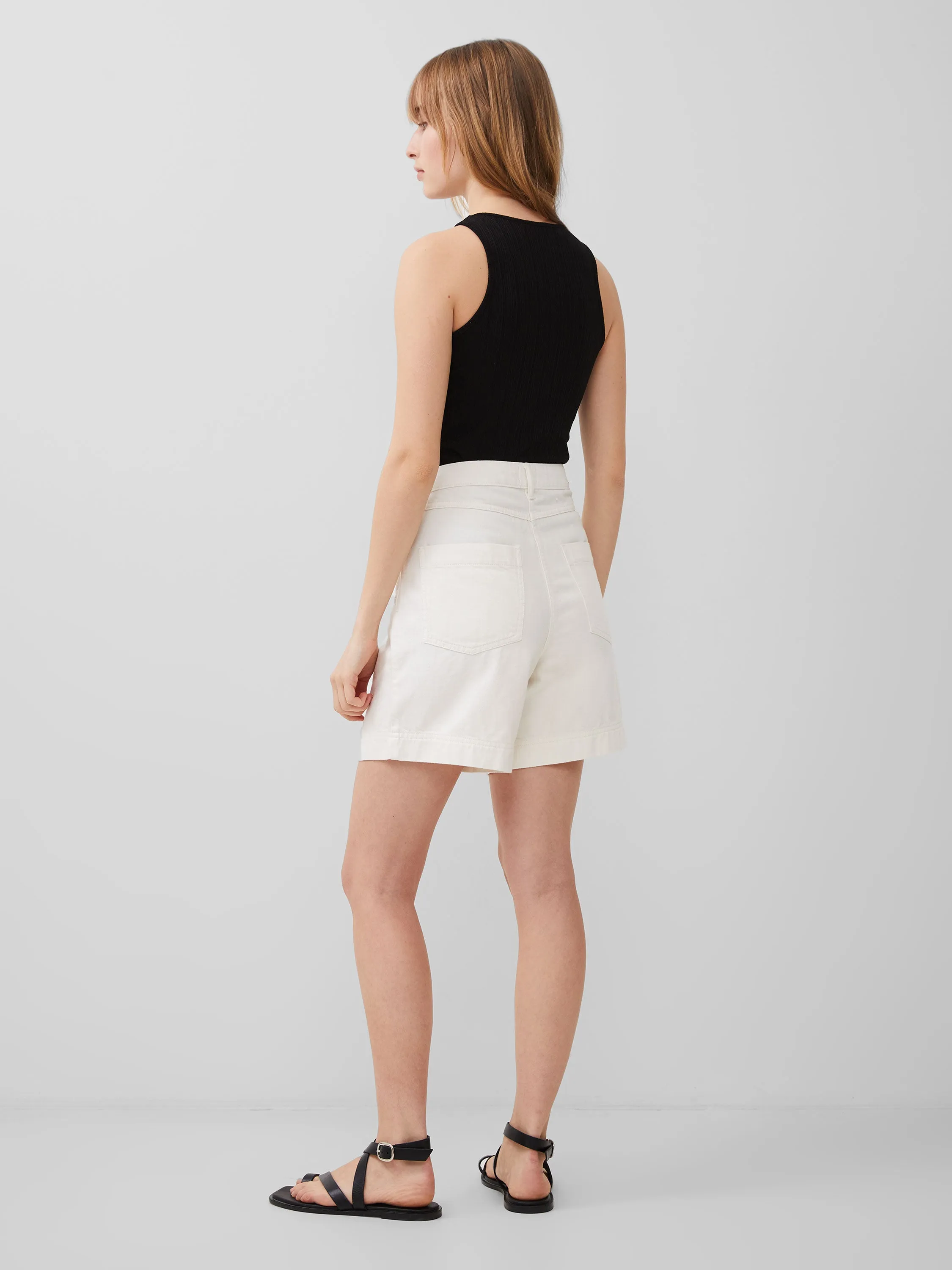 Fashion Pulse Inverted Pleats Finley Denim Short