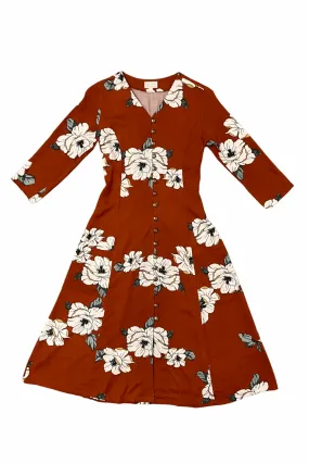 Fiona Dress in Sienna Magnolia Smooth Outline