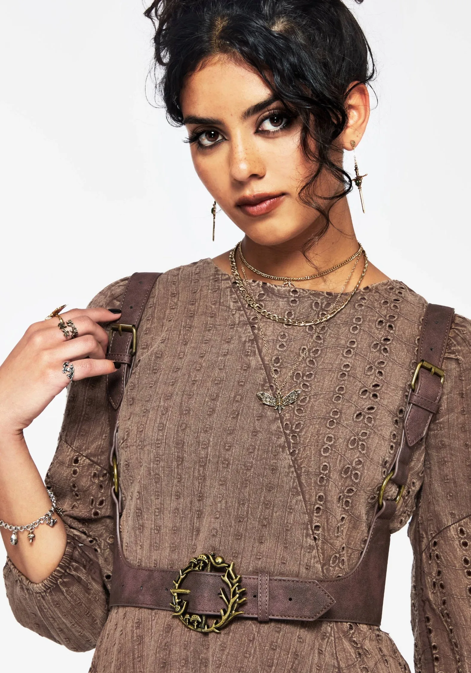 Eira Mushroom Buckle Harness Chic casual Breath Friendly