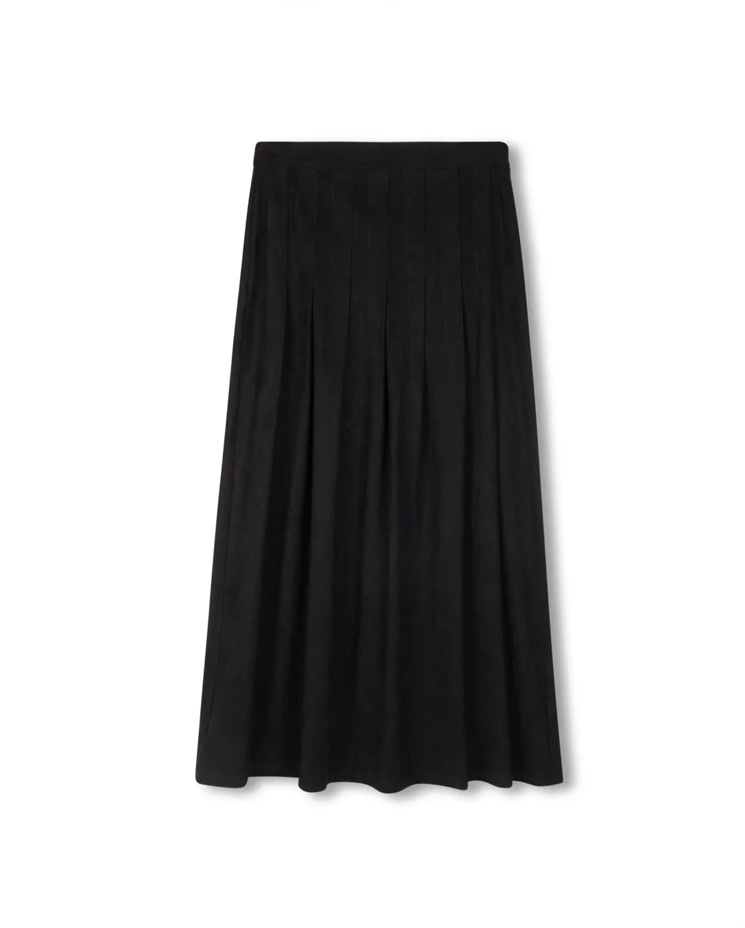Smart Look Suede Maxi Raw Edge Skirt