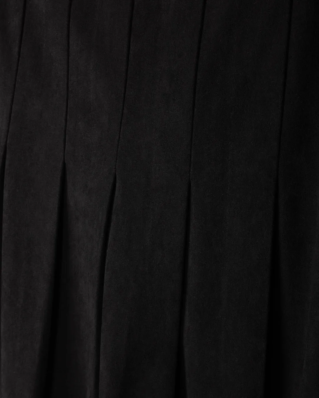 Embossed Detail Suede Maxi Raw Edge Skirt