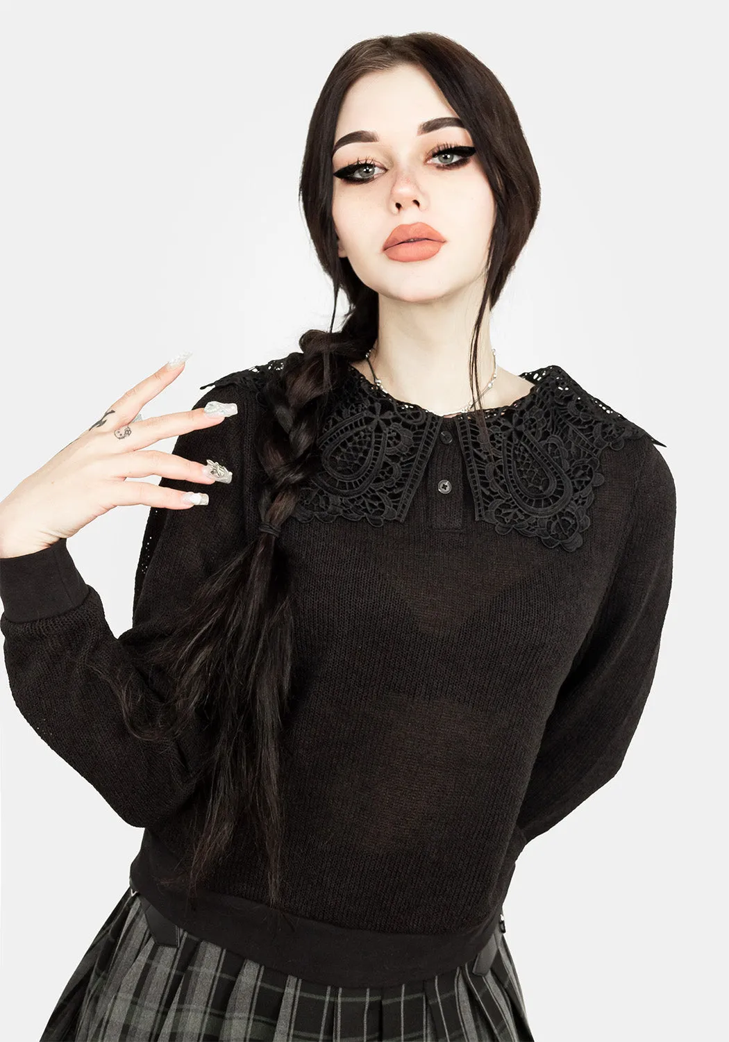 Raphael Broderie Anglaise Jumper Stay Warm Indoor Comfort