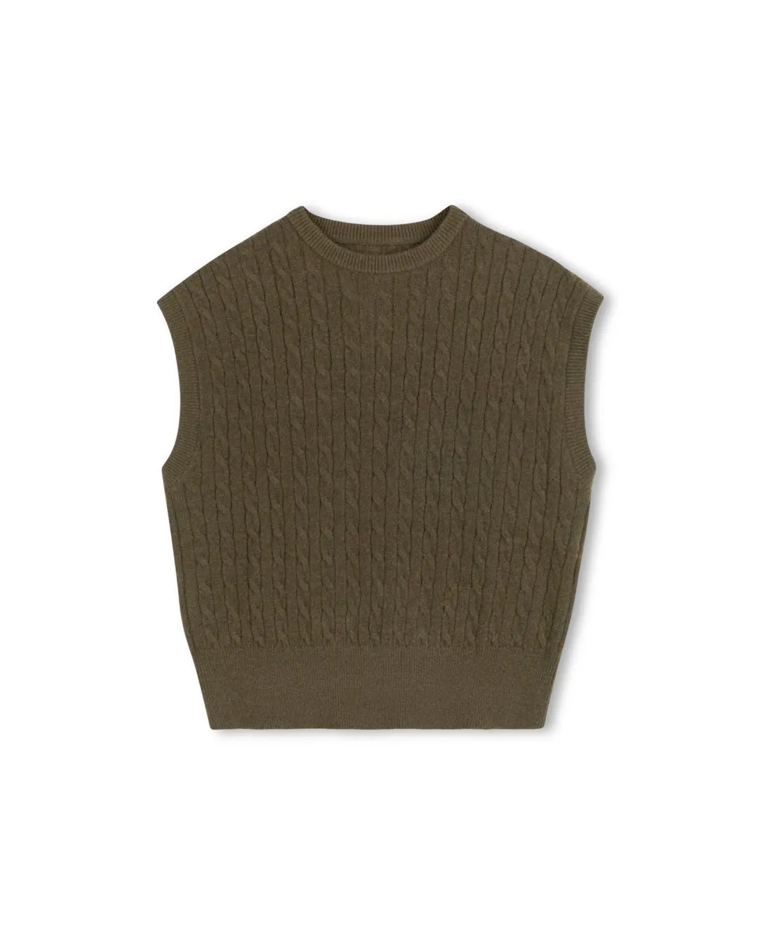 Retro Style Cable Knit Fairisle Vest