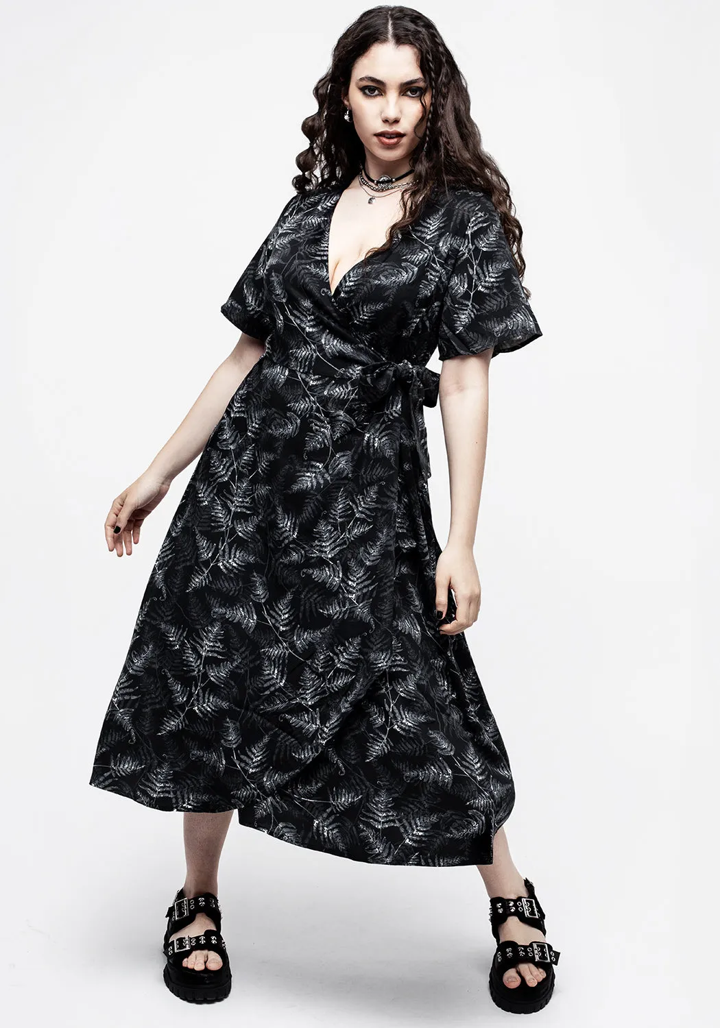 Bracken Wrap Midi Dress Daywear Mood Polished Edge