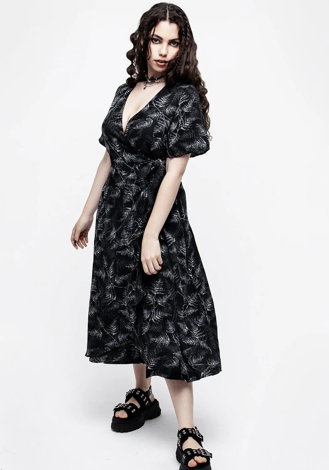 relaxed elegance Gentle Fit Bracken Wrap Midi Dress