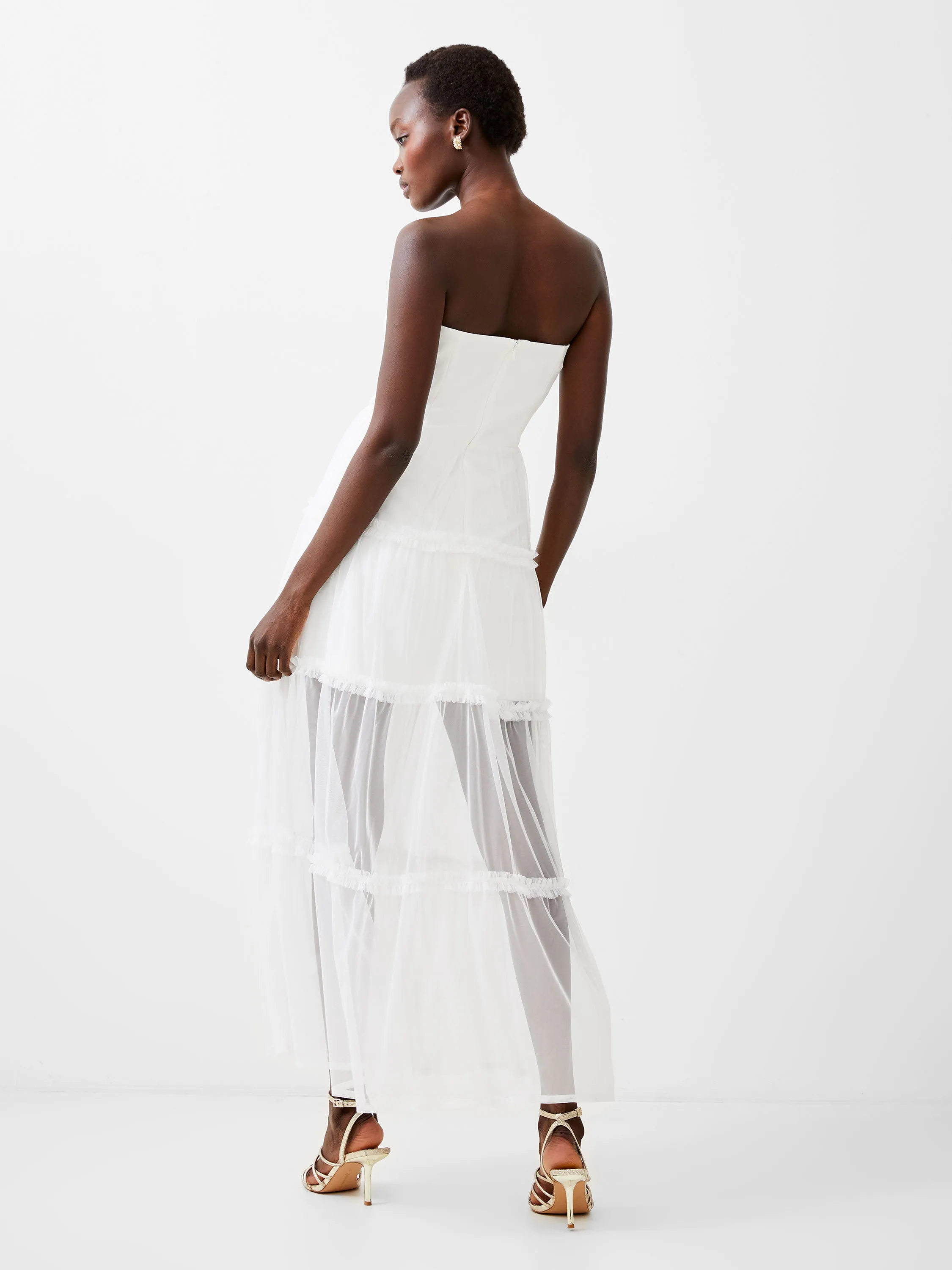 Whisper Tulle Dress Cloud Light Subtle Texture