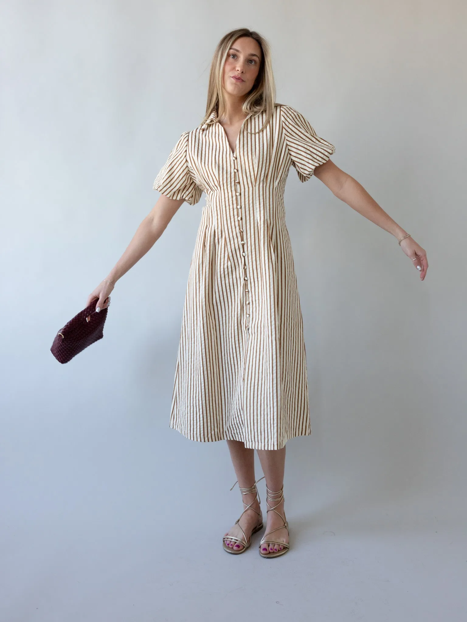 Robyn Stripe Dress Autumn Look Cool Motion