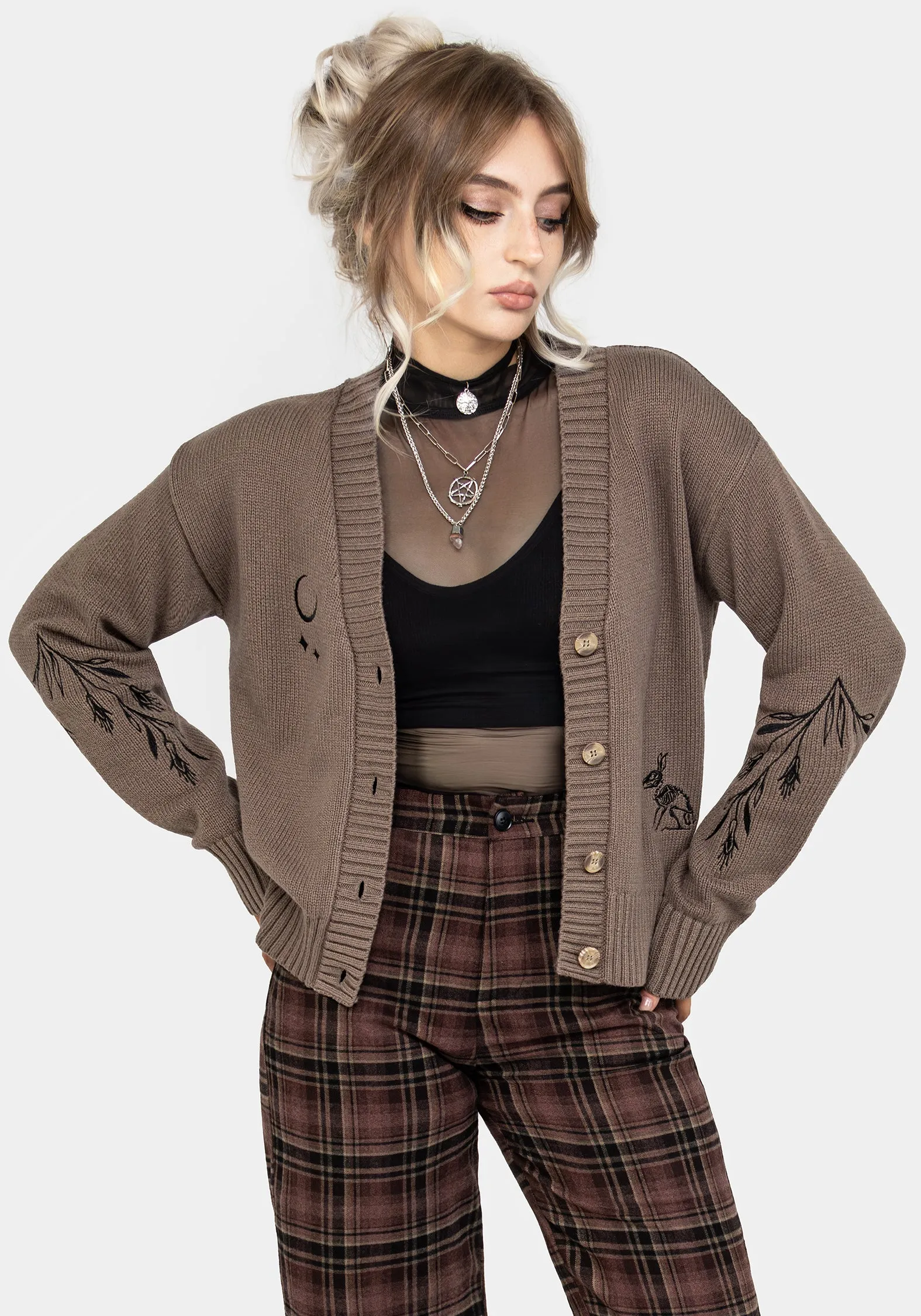 Hester Embroidered Knit Cardigan UV Protection Lounge Vibe