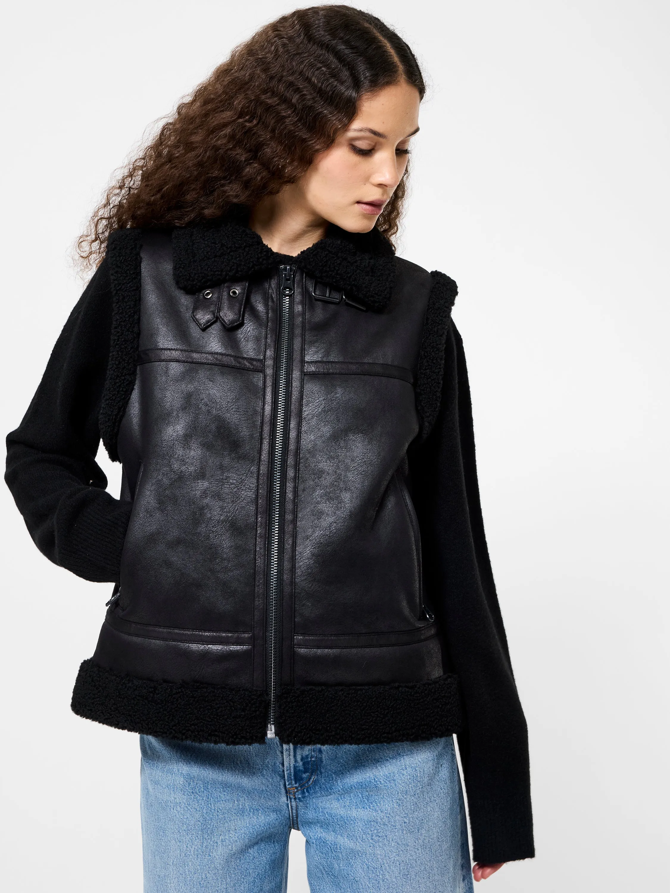 Camry Faux Suede Sleeveless Gilet Cold Weather