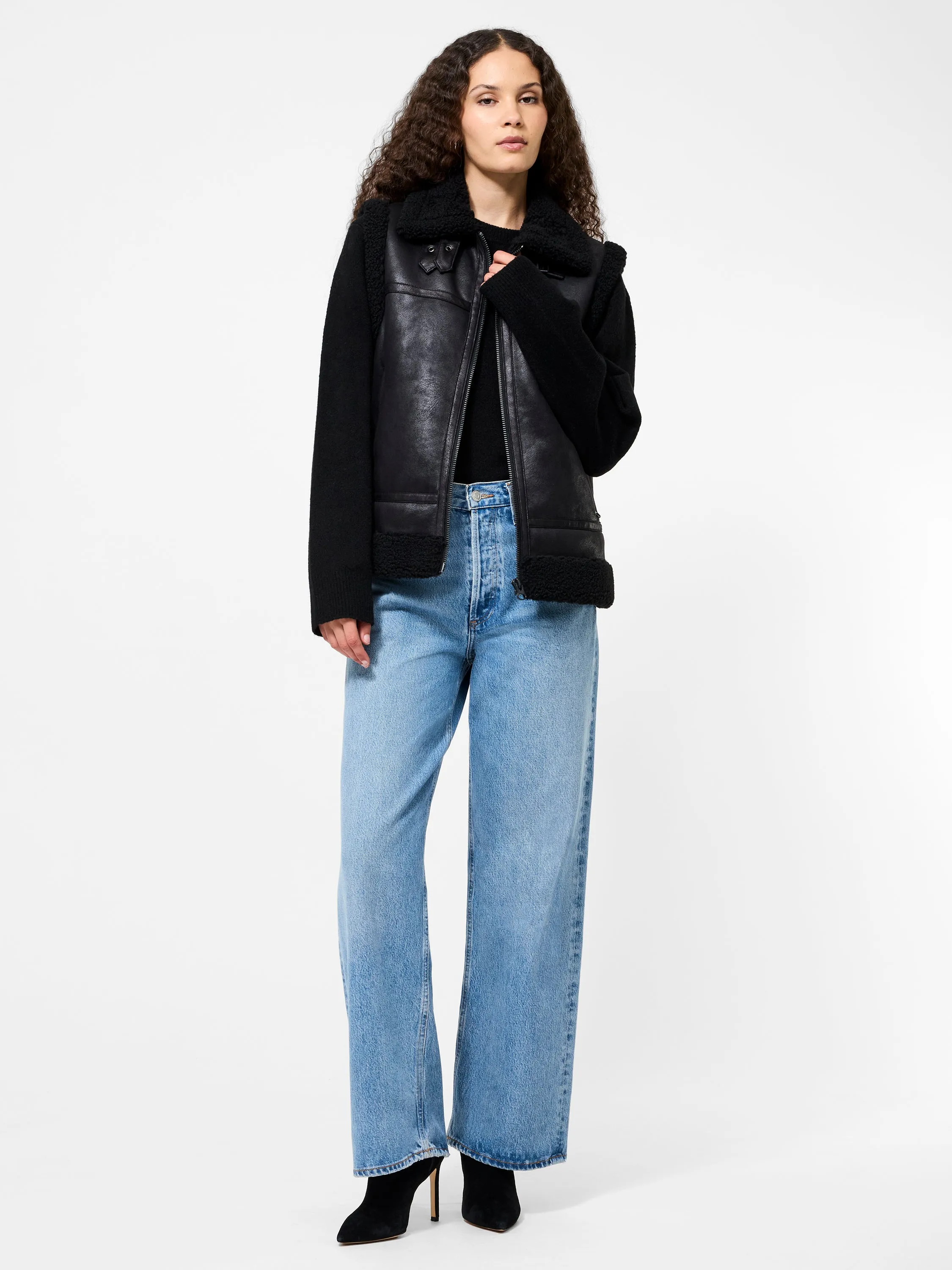 Eco Dye Process Durable Color Retention Camry Faux Suede Sleeveless Gilet