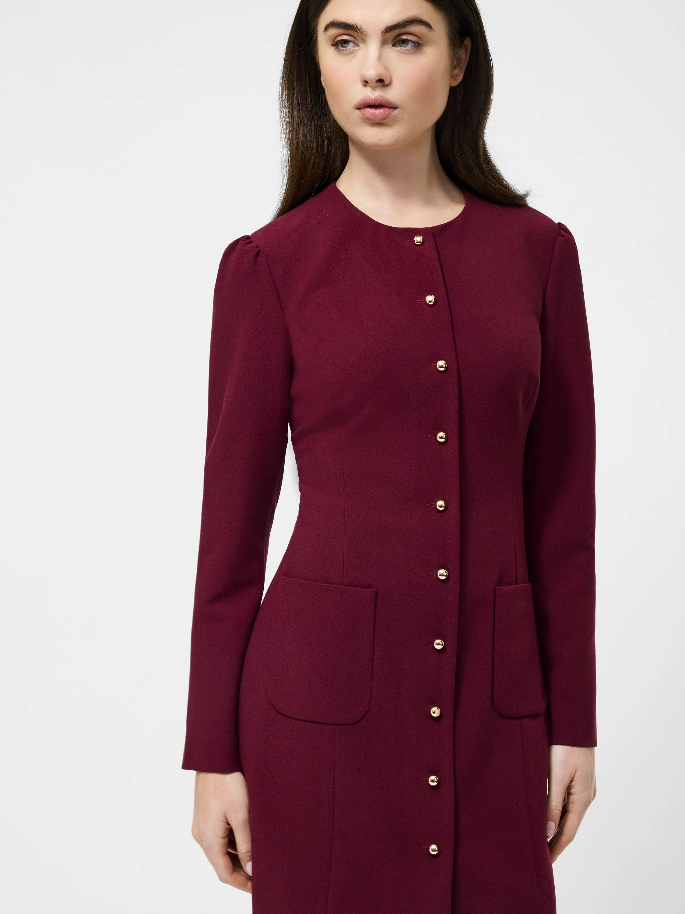 Celie Button Through Dress Mood Comfort luxe feel