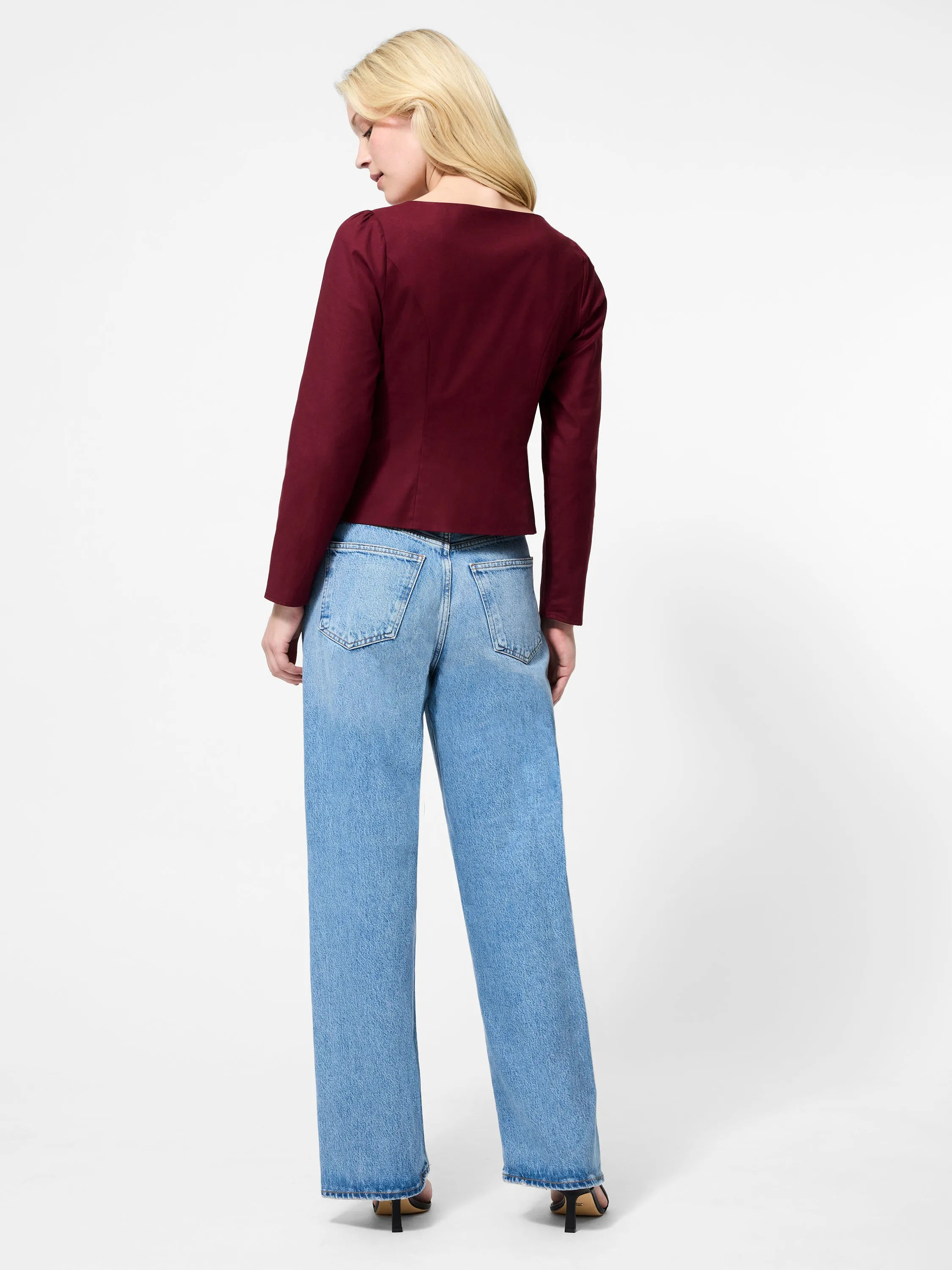 NonRestrictive Armholes Inga Poplin Scoop Neck Top