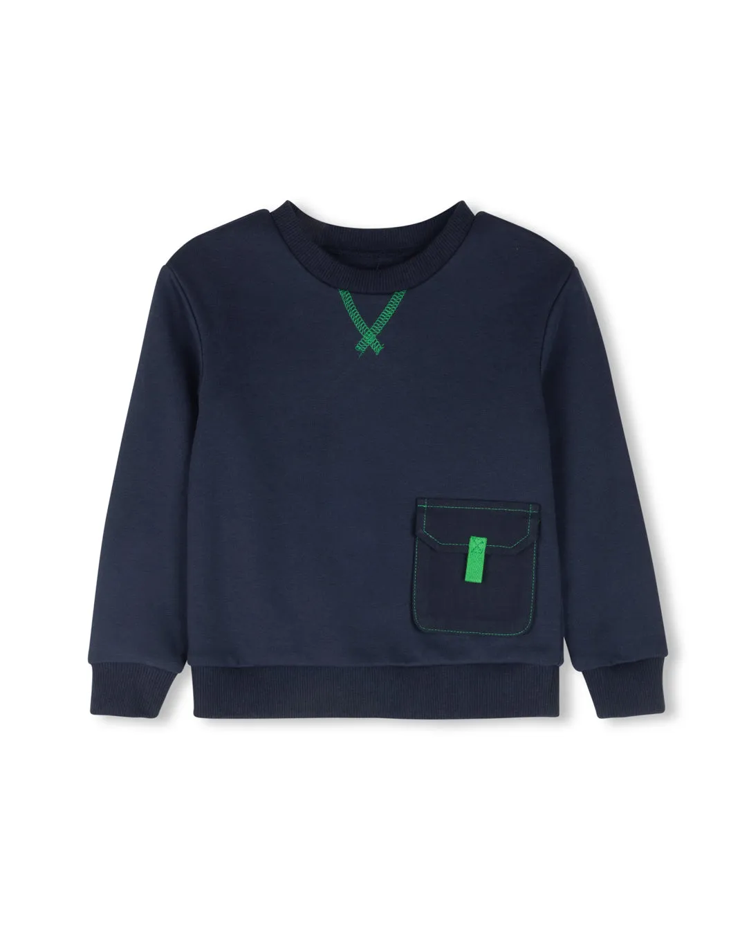 Cider Pocket Detail Sweatershirt Anti Snag Fabric