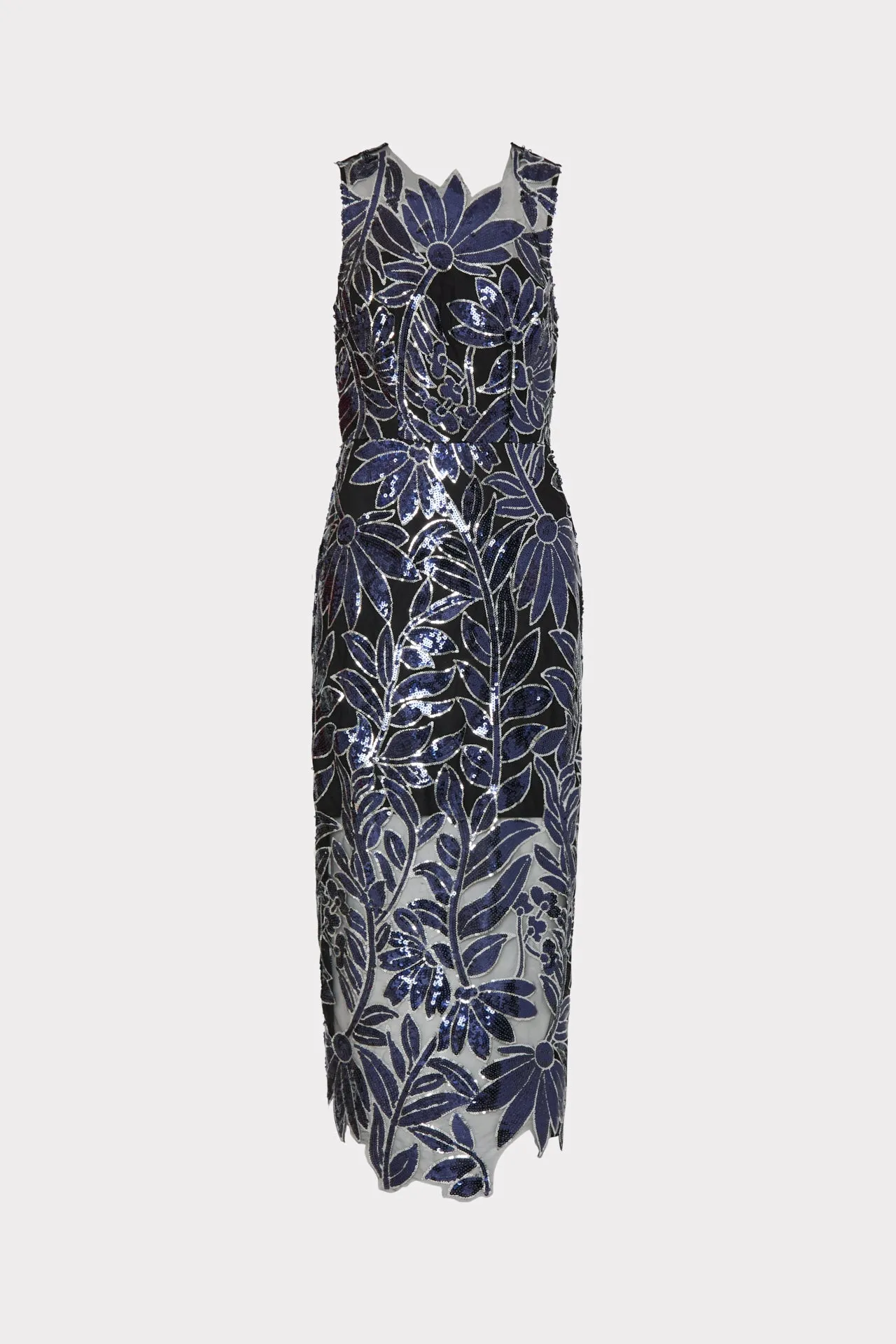 Curve-Enhancing Fair-Trade Kinsley Floral Sequins Dress