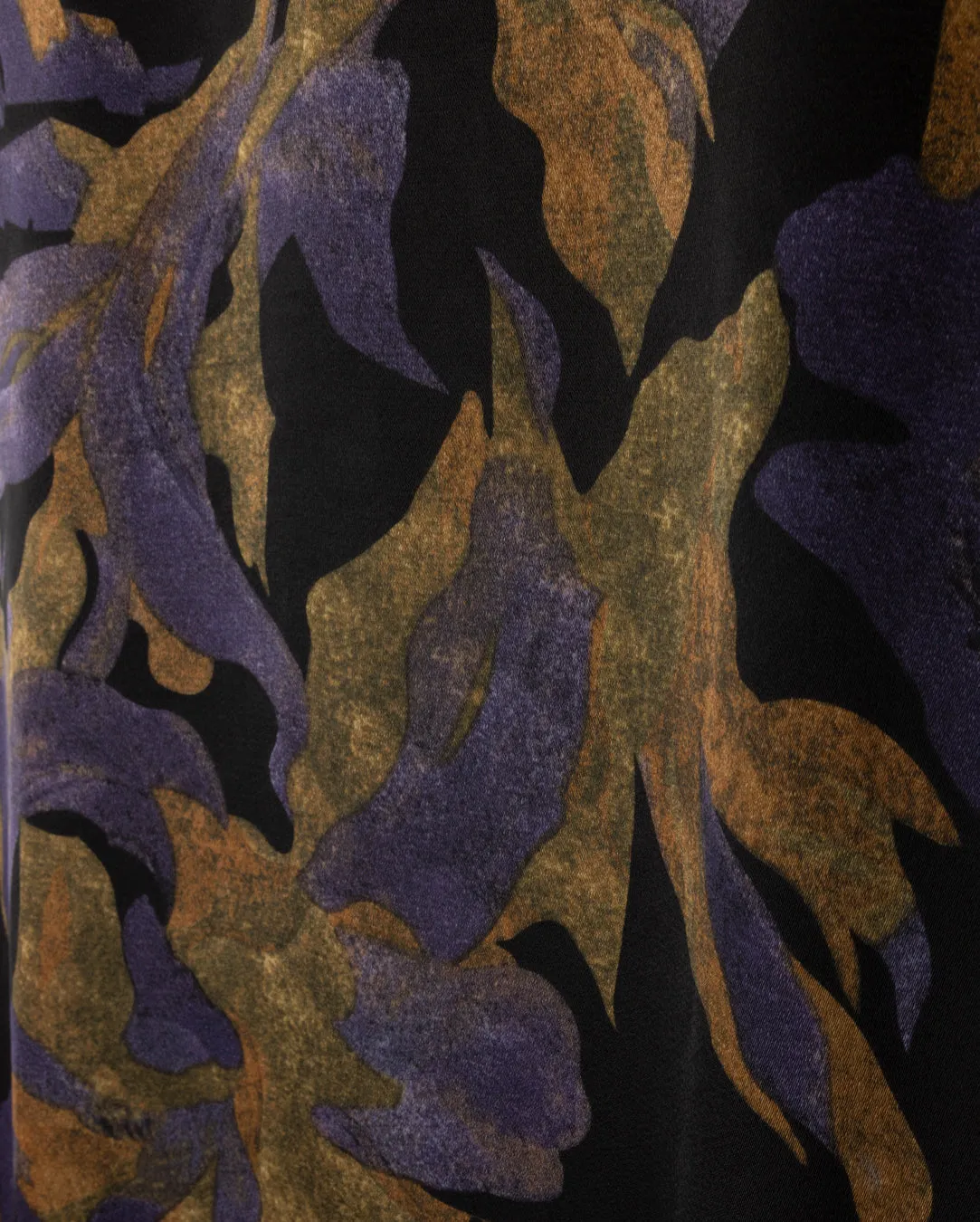 Floral Silk Skirt No Ride Up