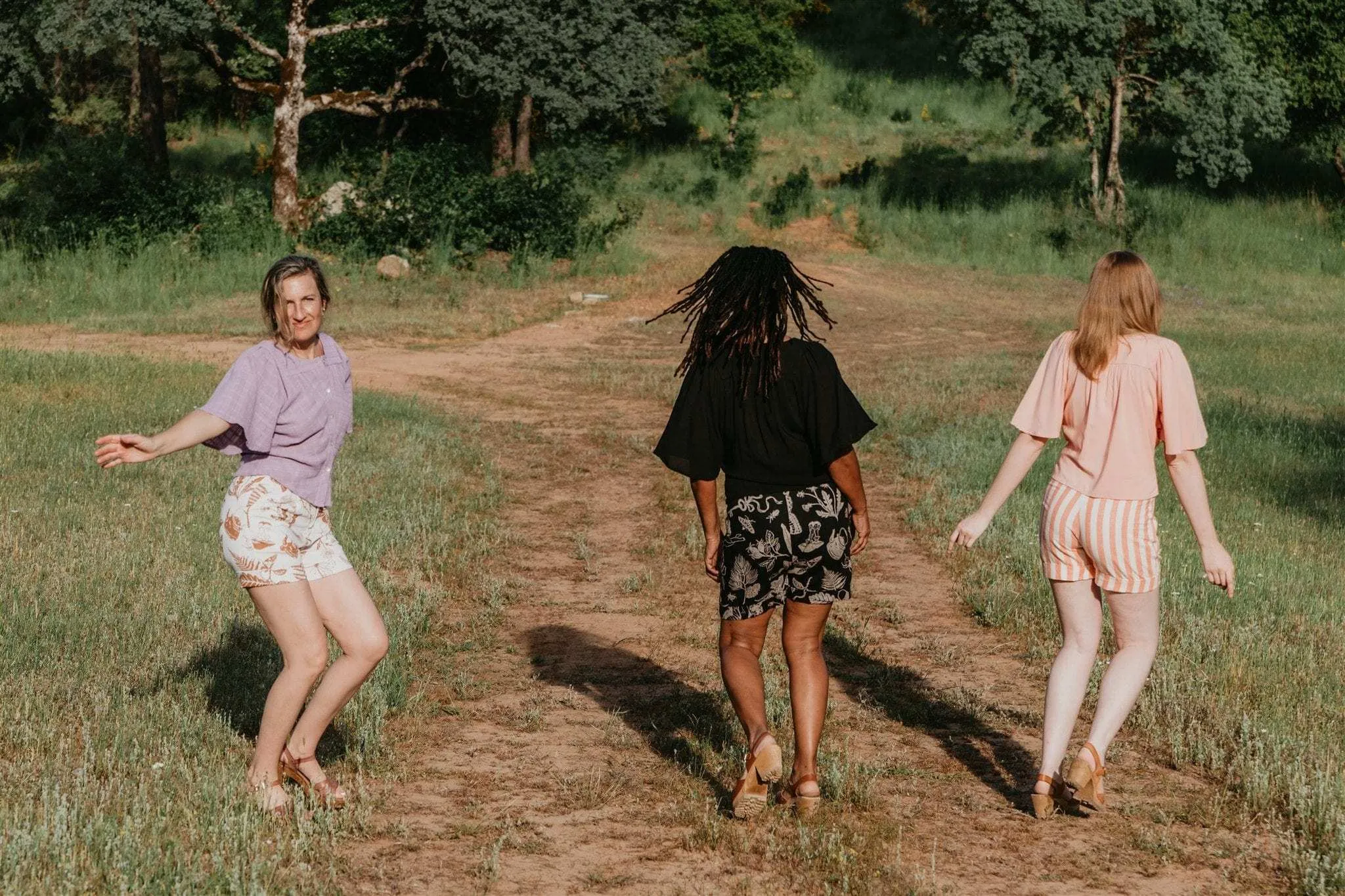 Flutter Top in Pink Blush Challis Comfort Choice Lightweight Merino