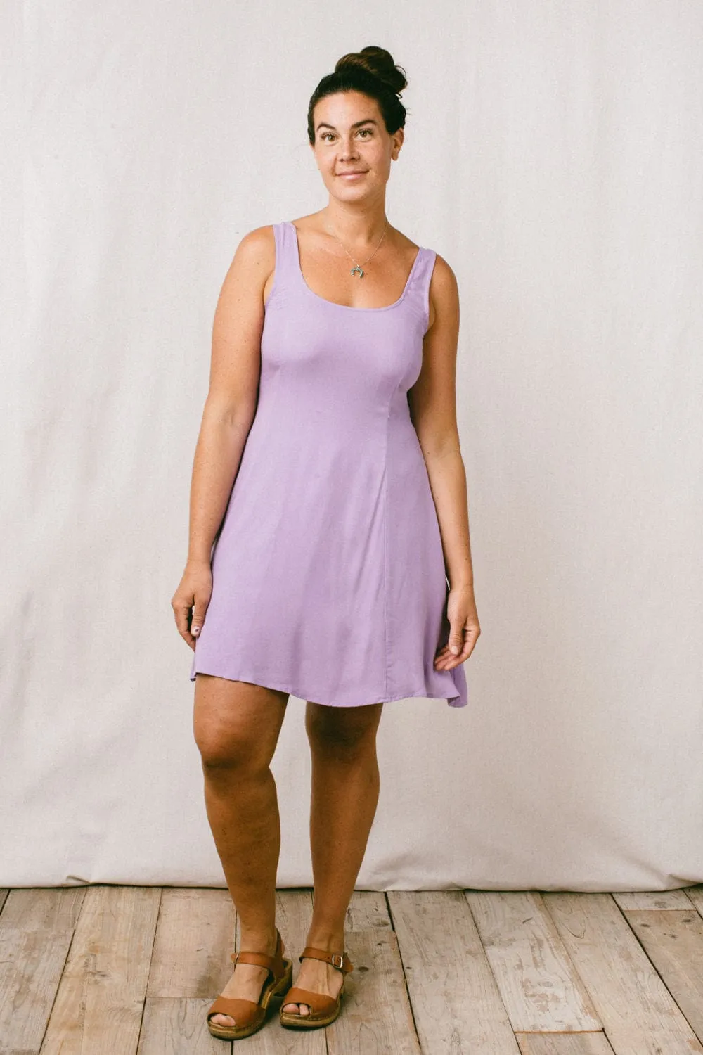 Delana Dress in Lilac Challis Effortless Style Easy and Effortless