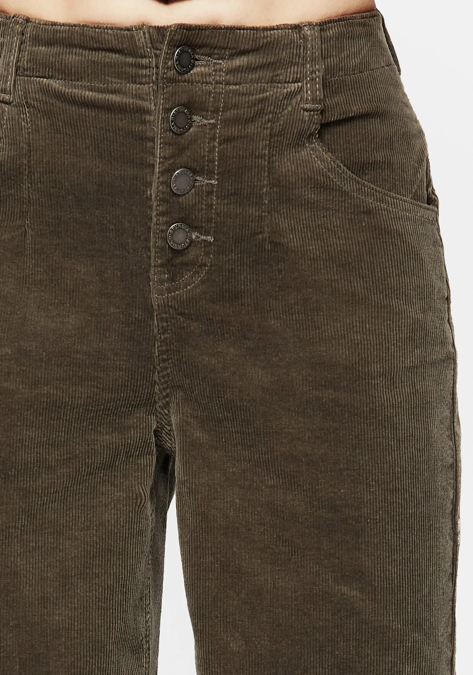 Foster Wide Leg Cord Crop Jeans - Green Everyday Pick Soft Eco Friendly