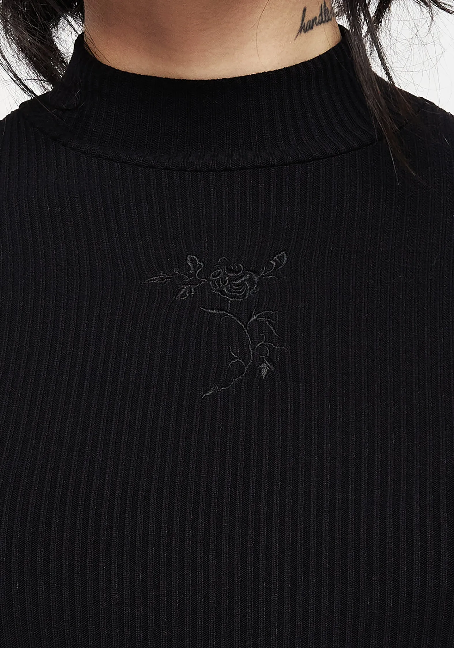 SeamlessConstruction FourWayStretch Adonia High Neck Ribbed Top