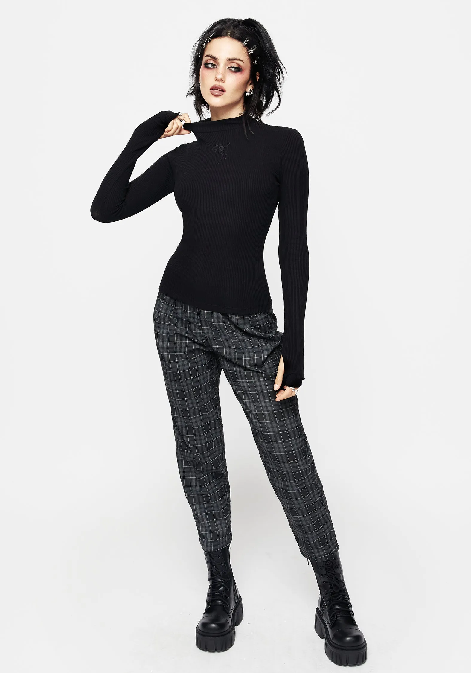 Adonia High Neck Ribbed Top OdorResistant Technology