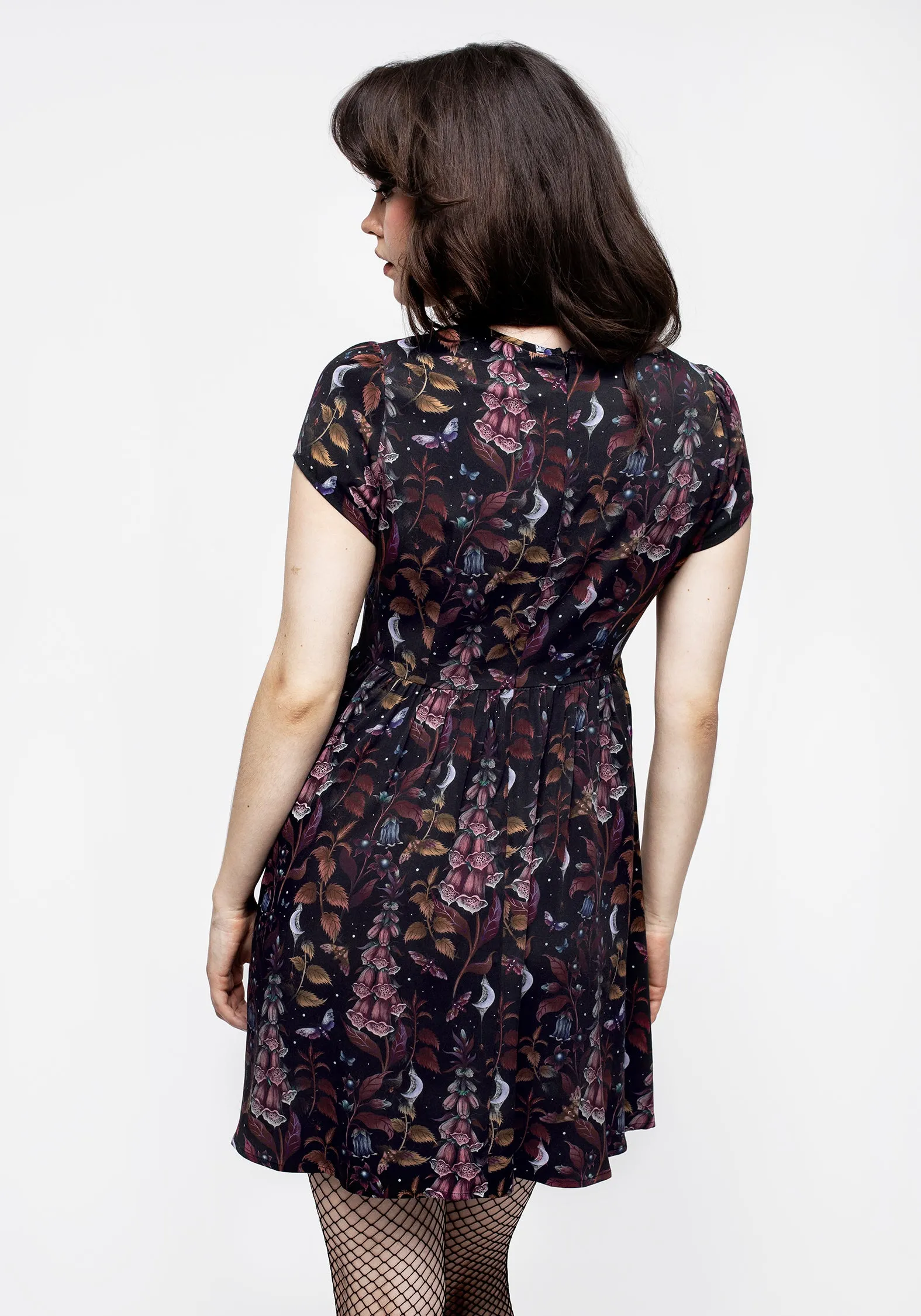 Foxglove Mini Skater Dress Side Ruching