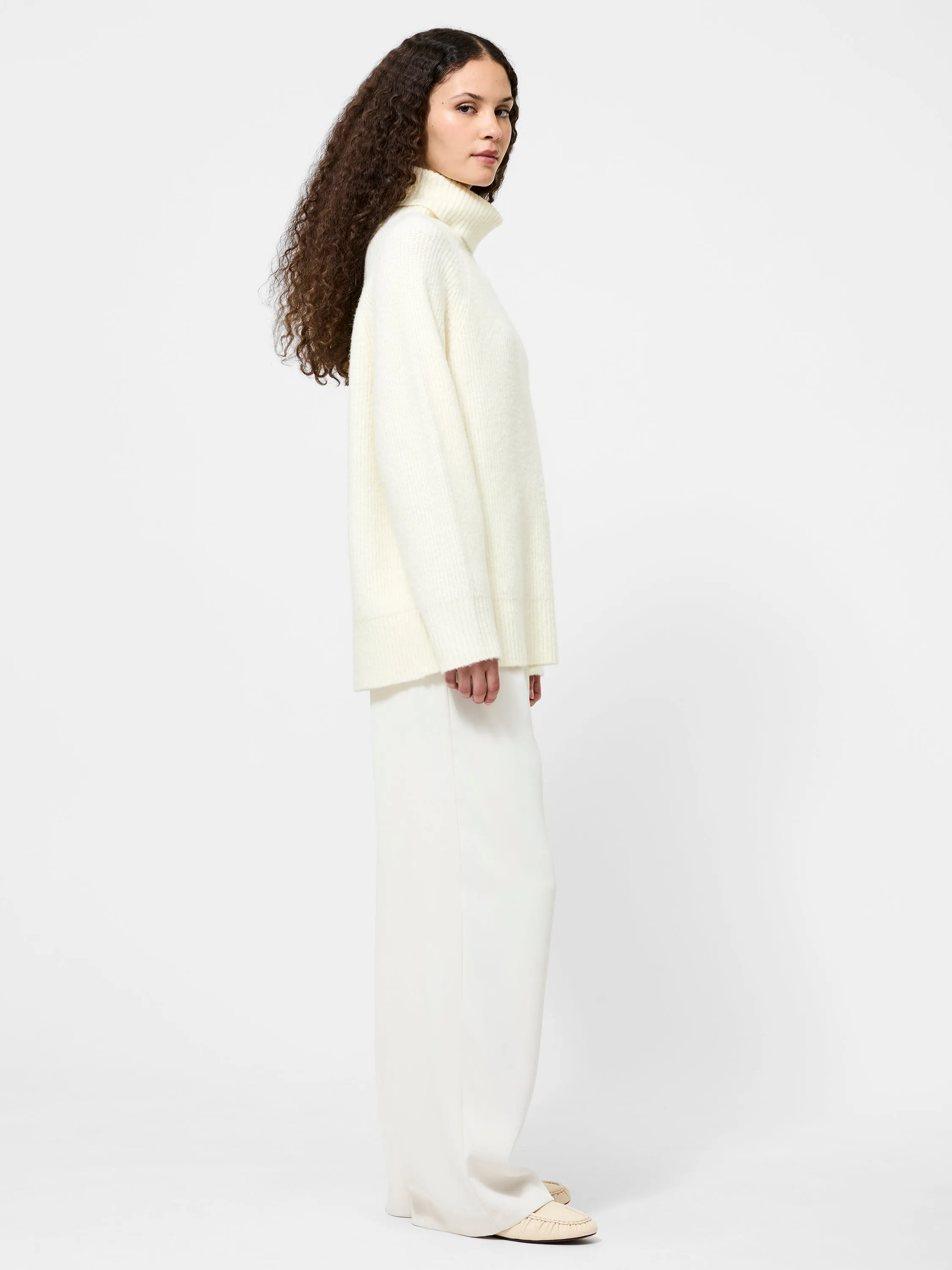 Lattice Pattern Emilia Knit Oversized Sweater