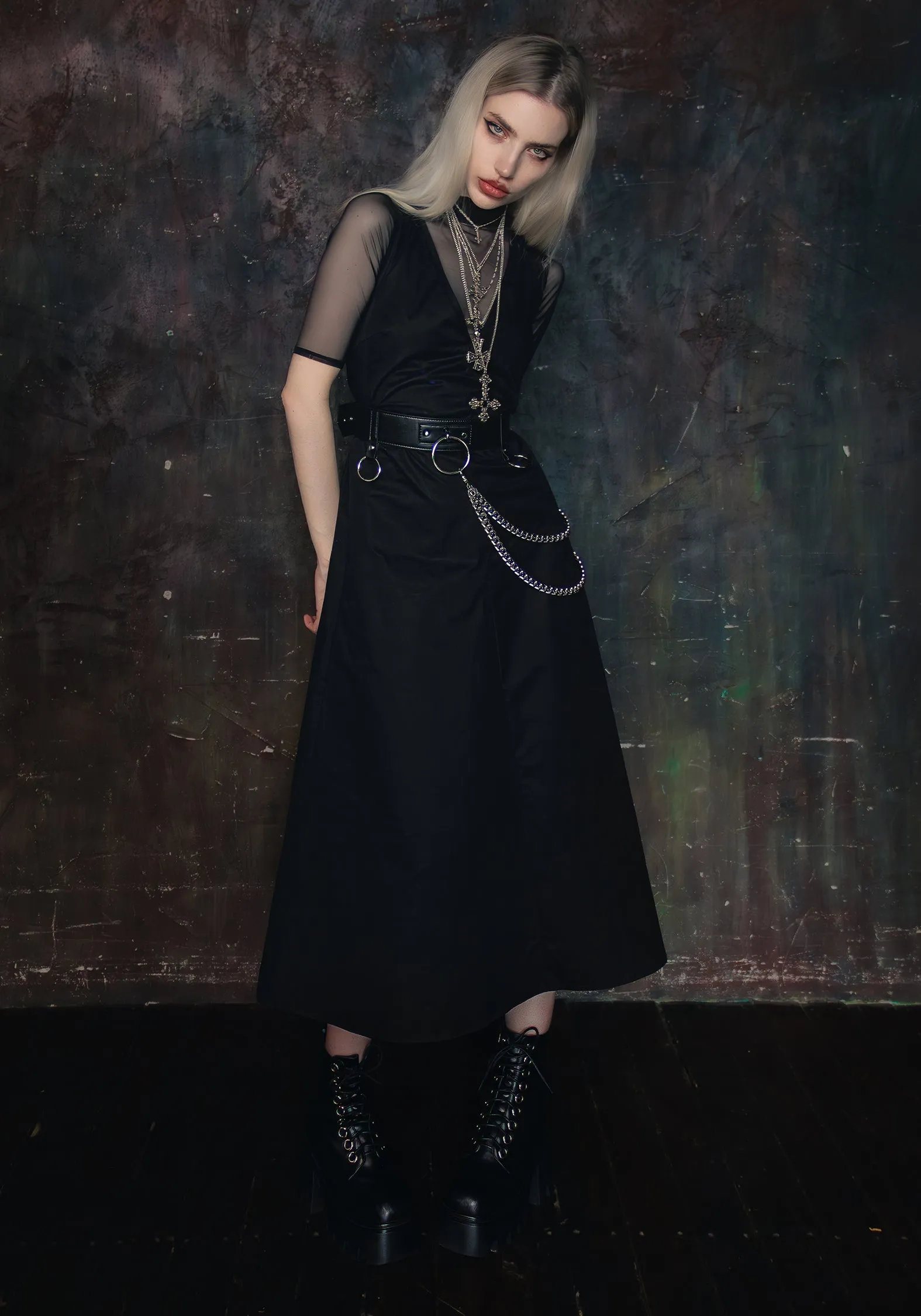 Wide Hemline Freyja Cotton Midaxi Dress