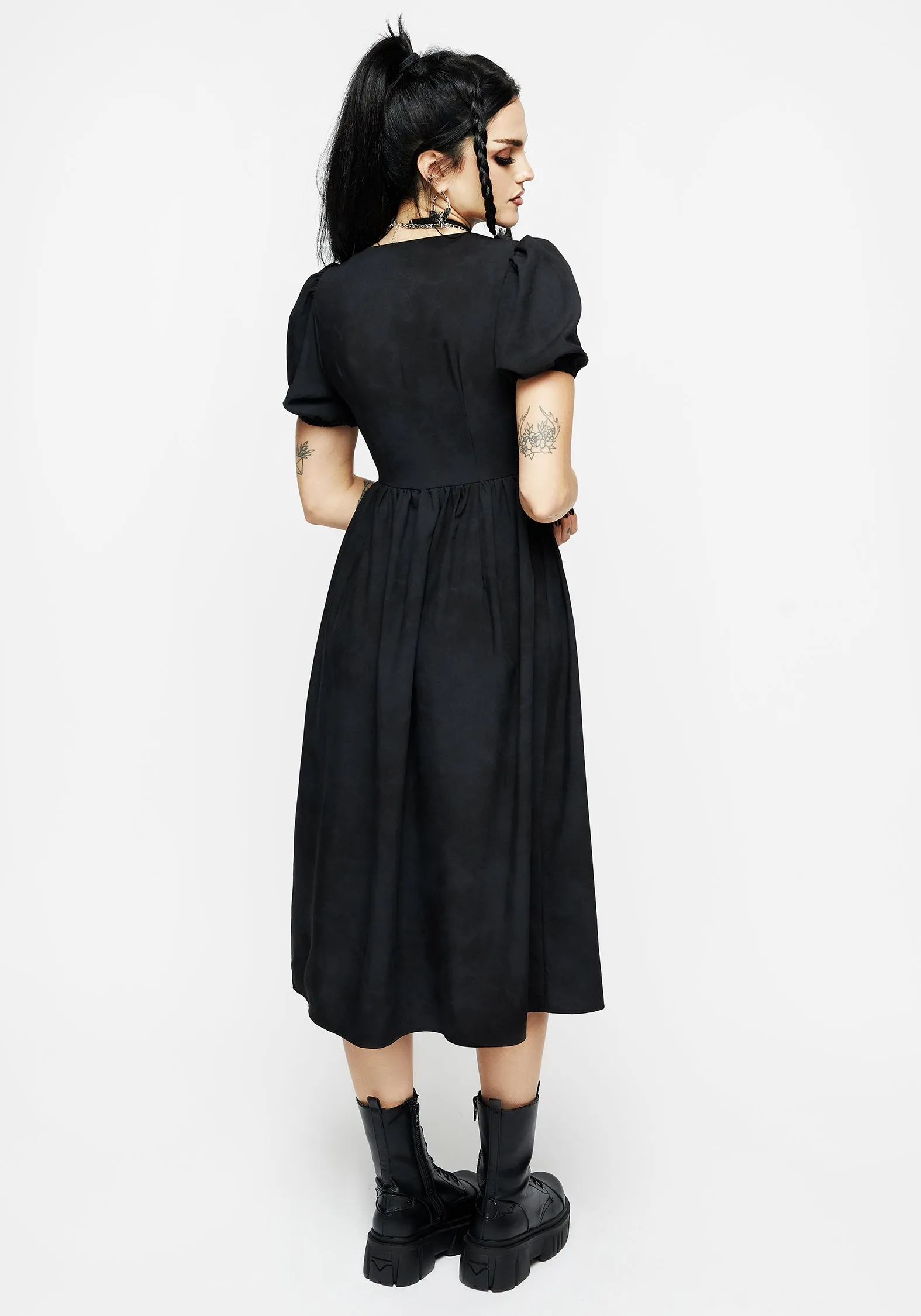 Coffee Break Gladys Button Front Midi Dress