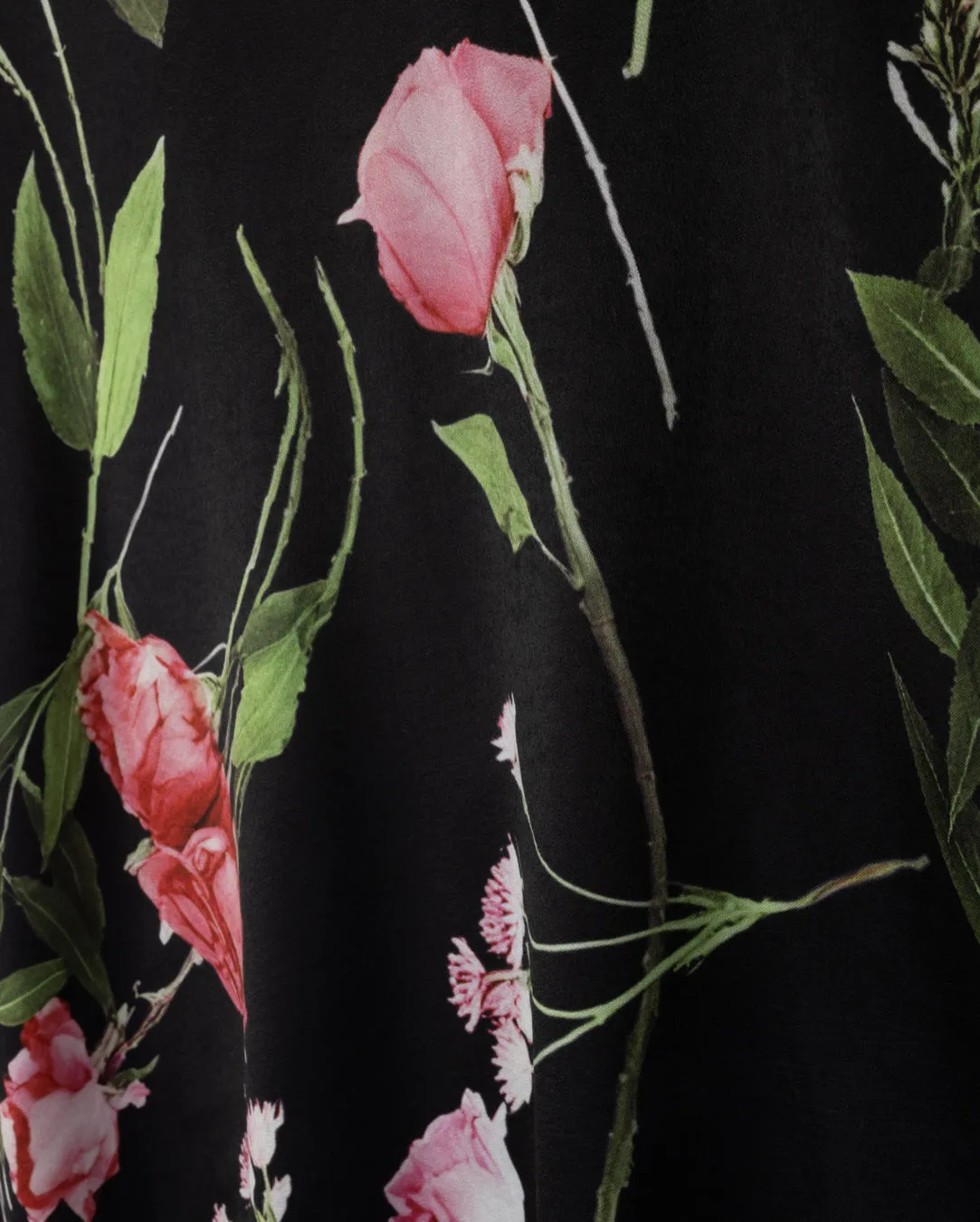 Snuggly Pieces Front Silk Printed Knit Top