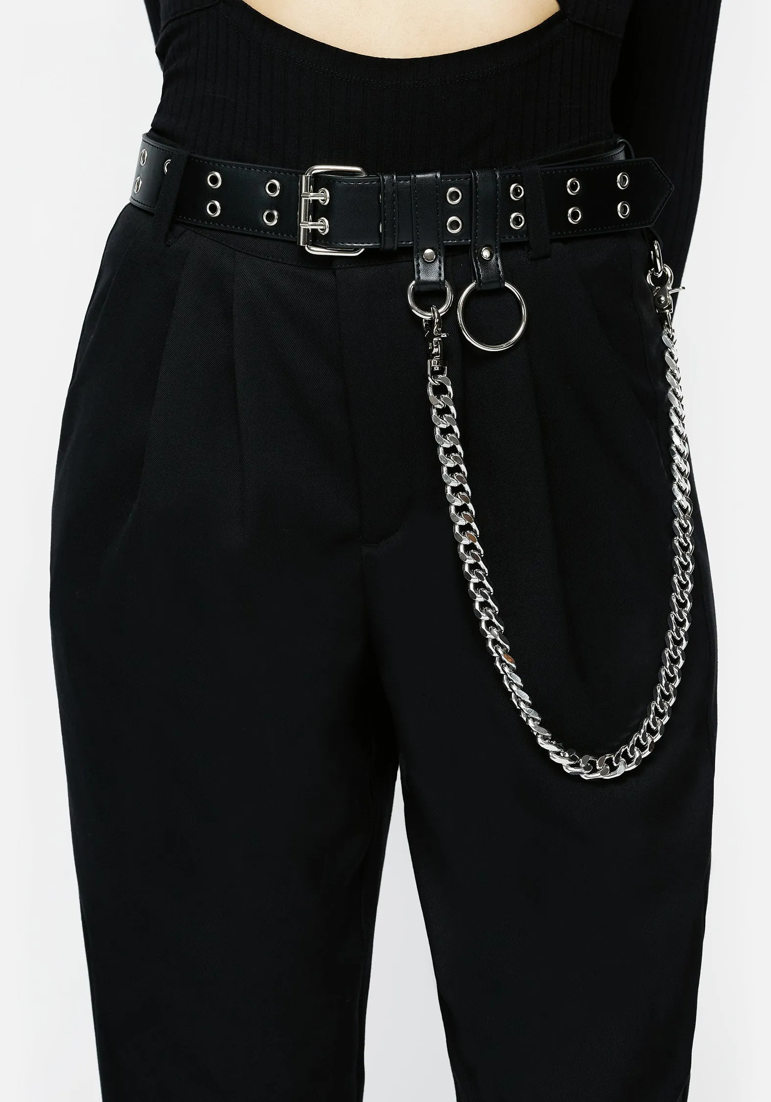 Reflective Trim Versatile Fit Fury Double Eyelet Chain Belt