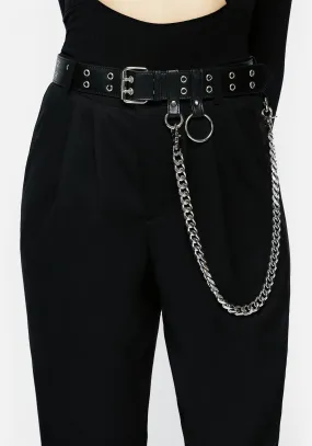 Reflective Trim Versatile Fit Fury Double Eyelet Chain Belt