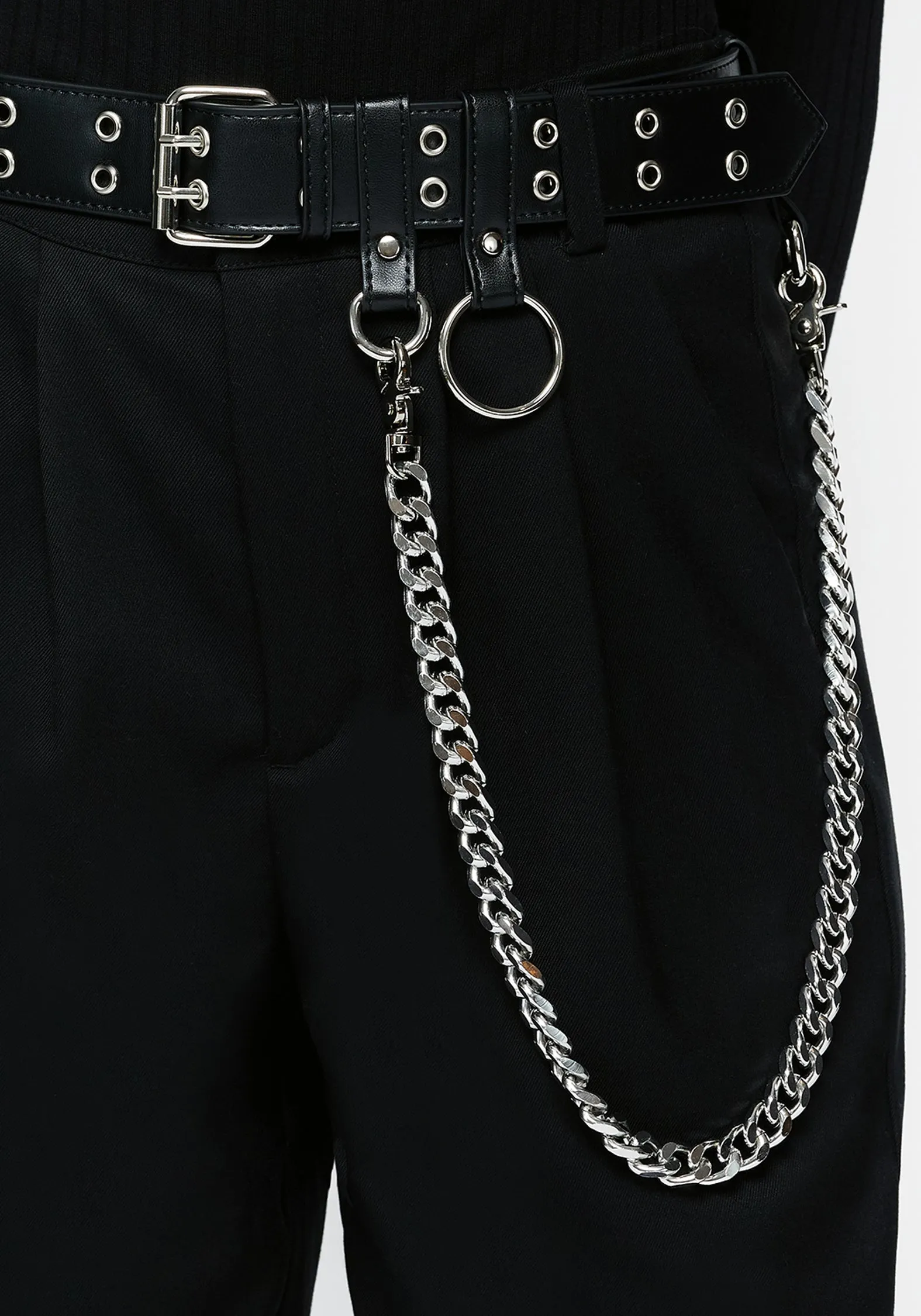Fury Double Eyelet Chain Belt Recyclable Fabric Blend Sweat Resistant