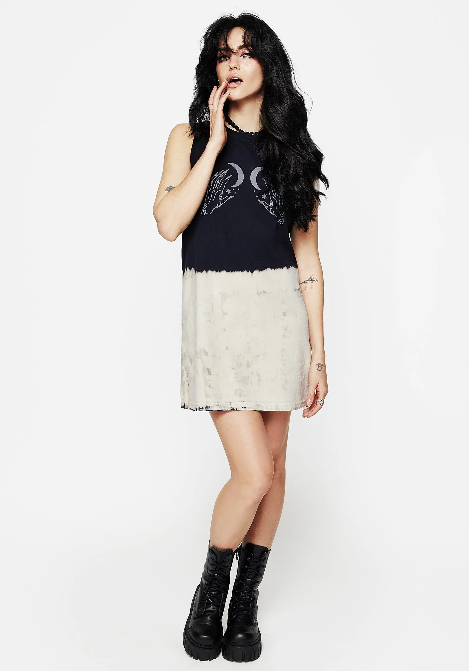 Essential Look Tight fit sexiness Galdor Tie Dye Longline Tank Top