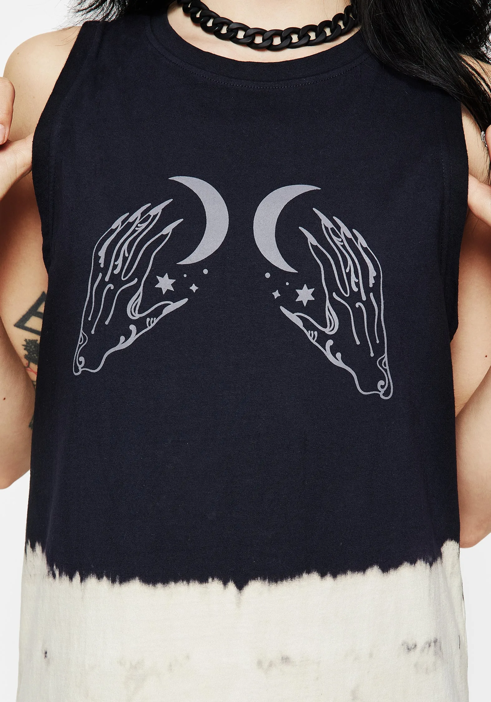 Galdor Tie Dye Longline Tank Top Urban Wear Sleek Look