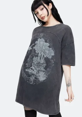 Adjustable Shoulder Straps Smart Look Wicked Toile Dropped Shoulder Cotton Tee Dress