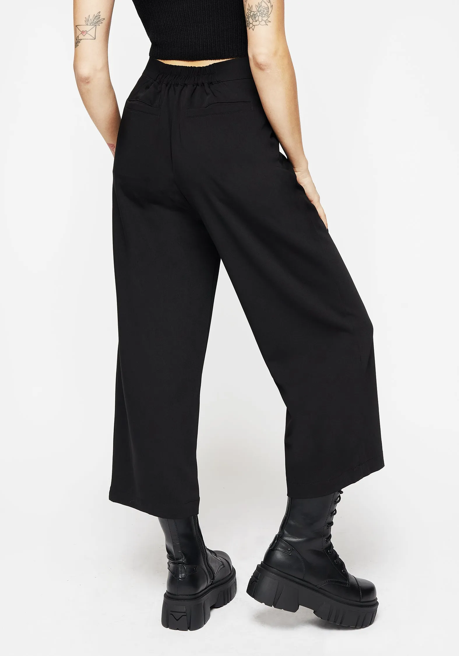 Eustacia Wide Leg Culotte Trousers Polished Fit Light Flow